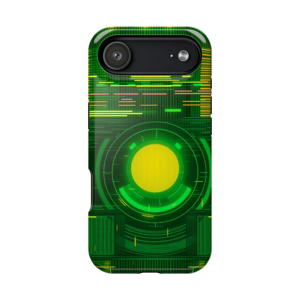 iPhone Emerald Green And Gold VHS Static Slim Everyday Designer Case · iPhone Ca