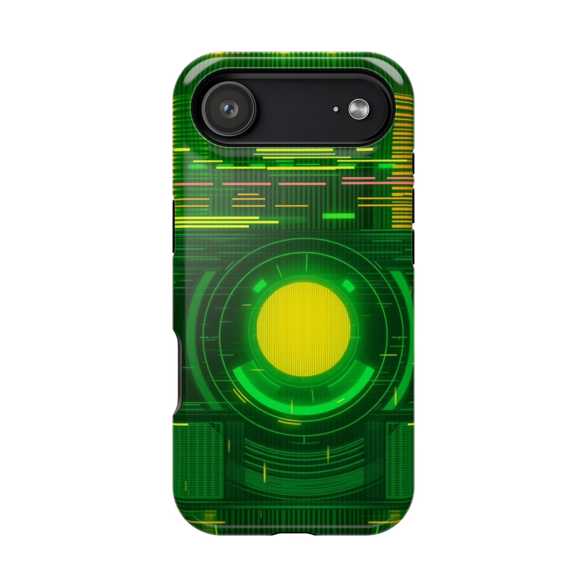 iPhone Emerald Green And Gold VHS Static Slim Everyday Designer Case · iPhone Ca