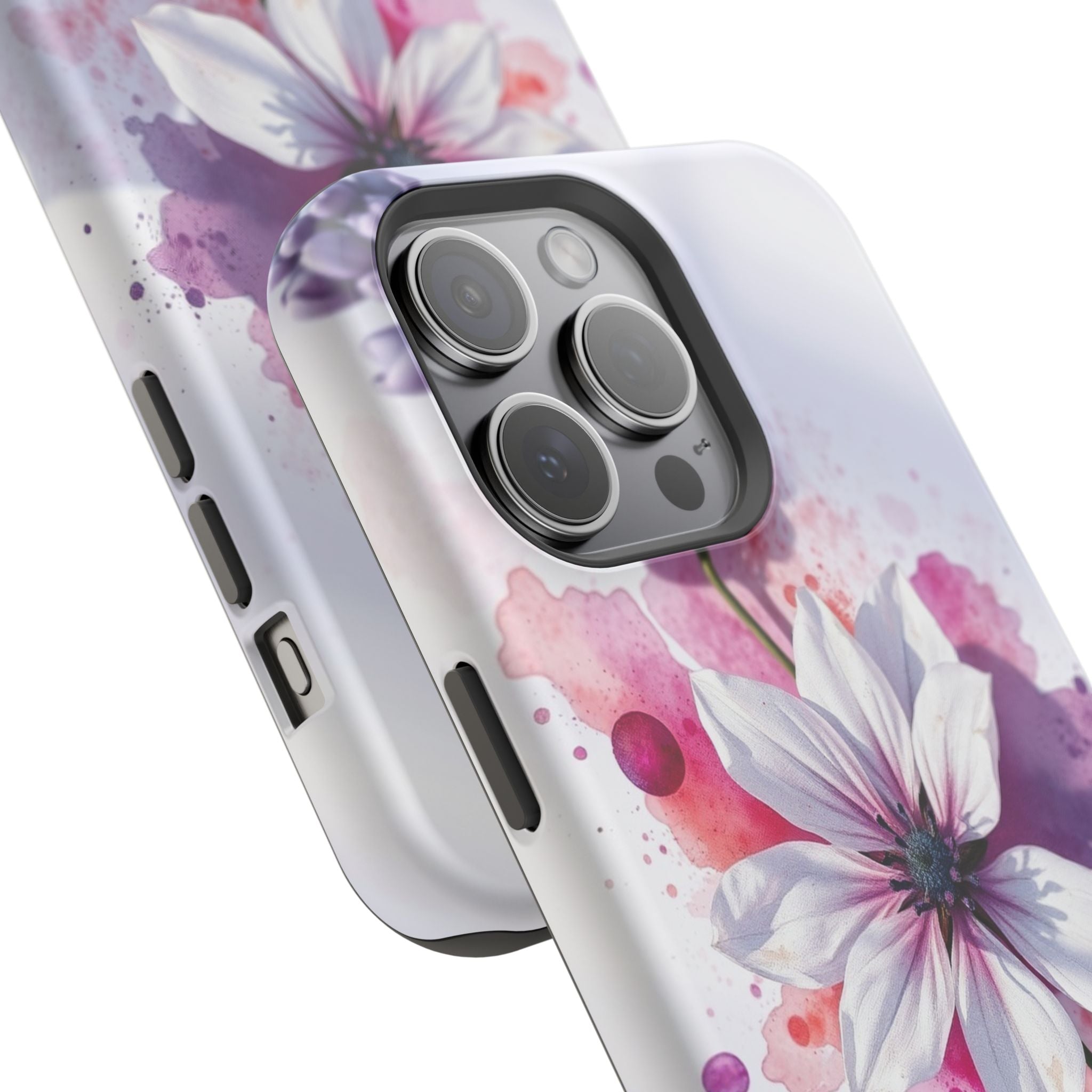 iPhone Floral Watercolor Splash Bold Art Slim Everyday iPhone 15 · iPhone Case