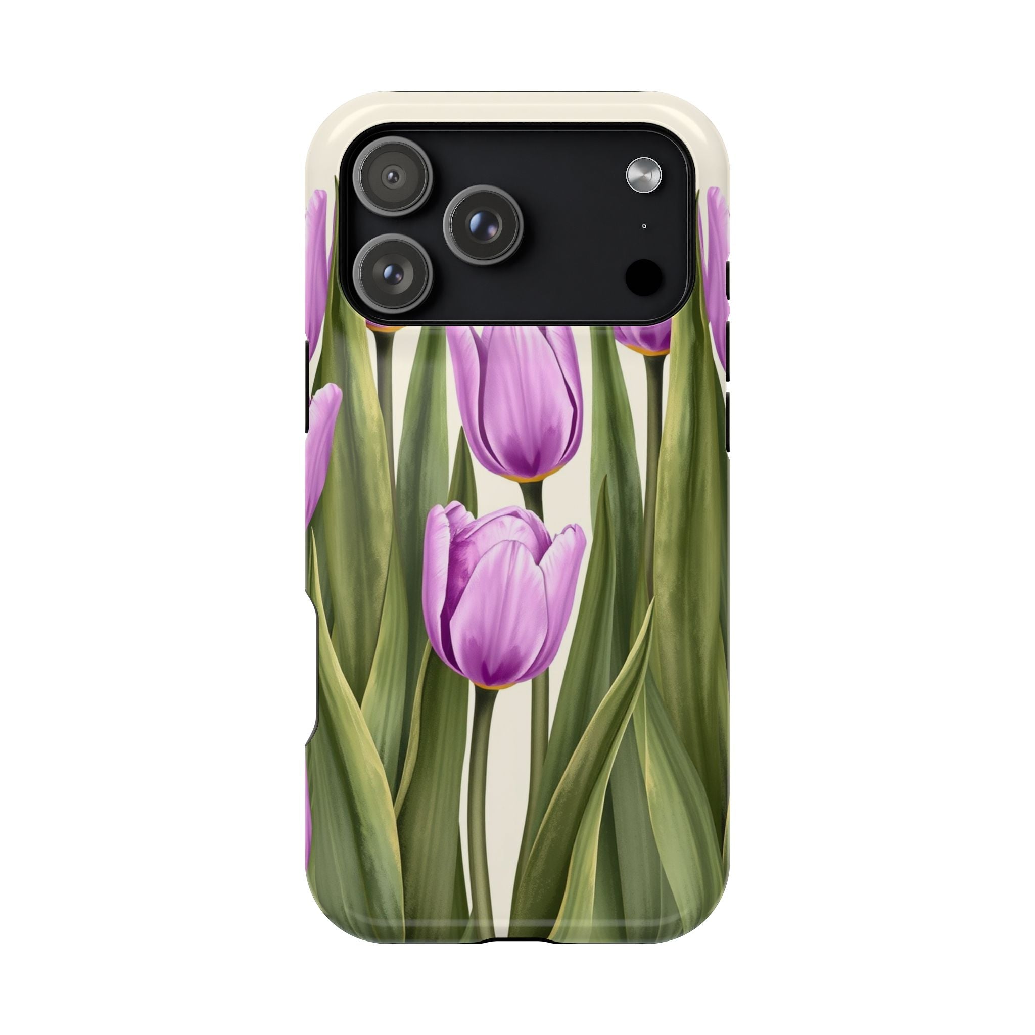 iPhone Tulip Row Electric Art 14 Bold Modern Everyday Snap Case · iPhone Case