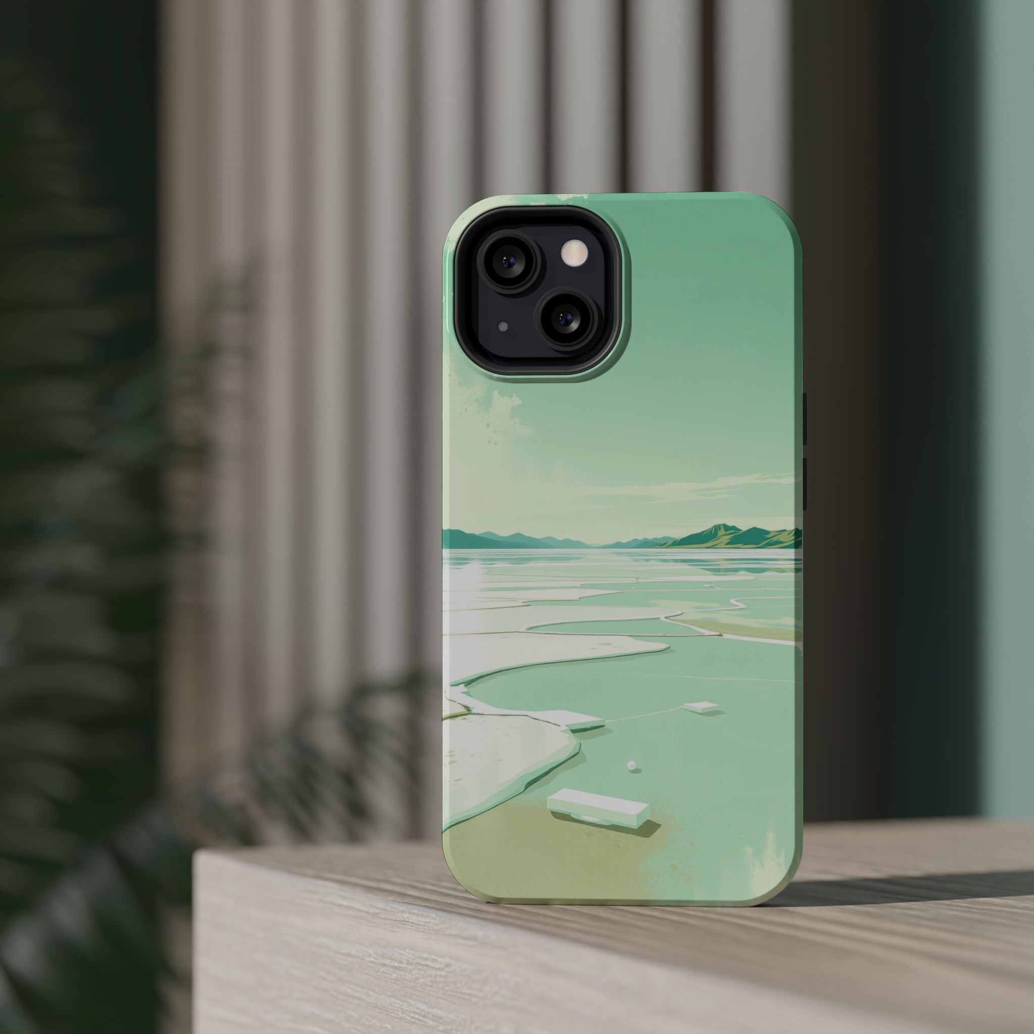 iPhone Vibrant Salt Flat Mirror Design Slim Everyday Designer Case · iPhone Case