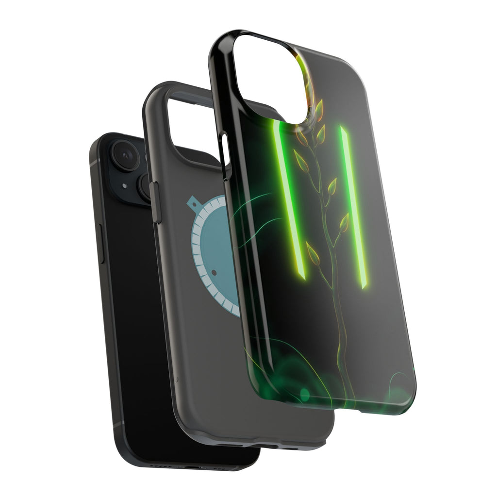 iPhone Emerald Green And Gold Minimalist Stem Slim iPhone Everyday · iPhone Case