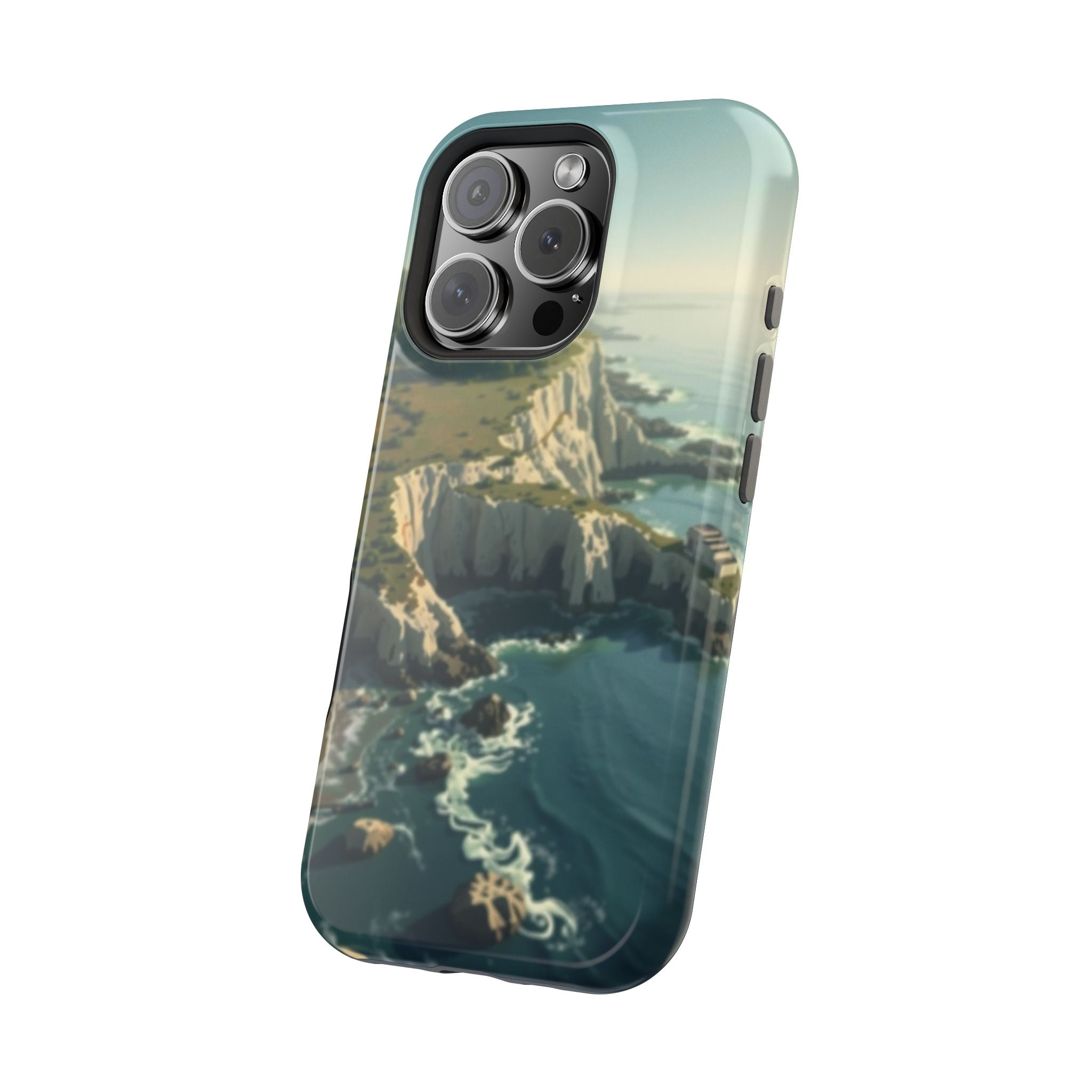 iPhone Shoreline Aerial Mystic Art Bold Modern Everyday Snap Case · iPhone Case