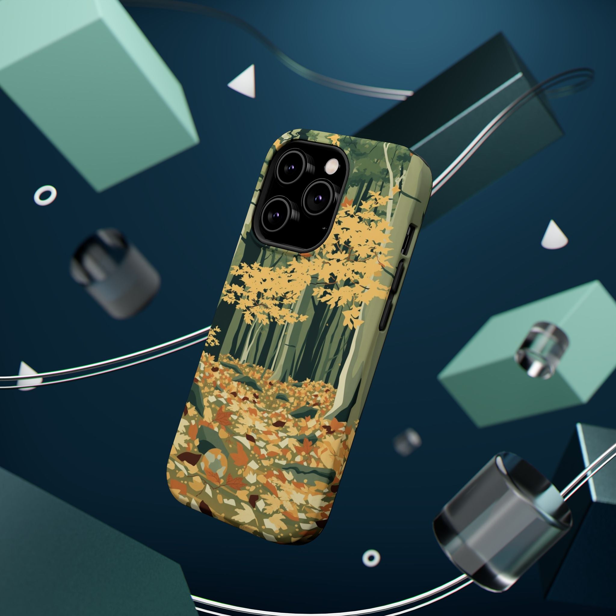 iPhone Autumn Forest Floor Abstract Geometric Slim iPhone Everyday · iPhone Case
