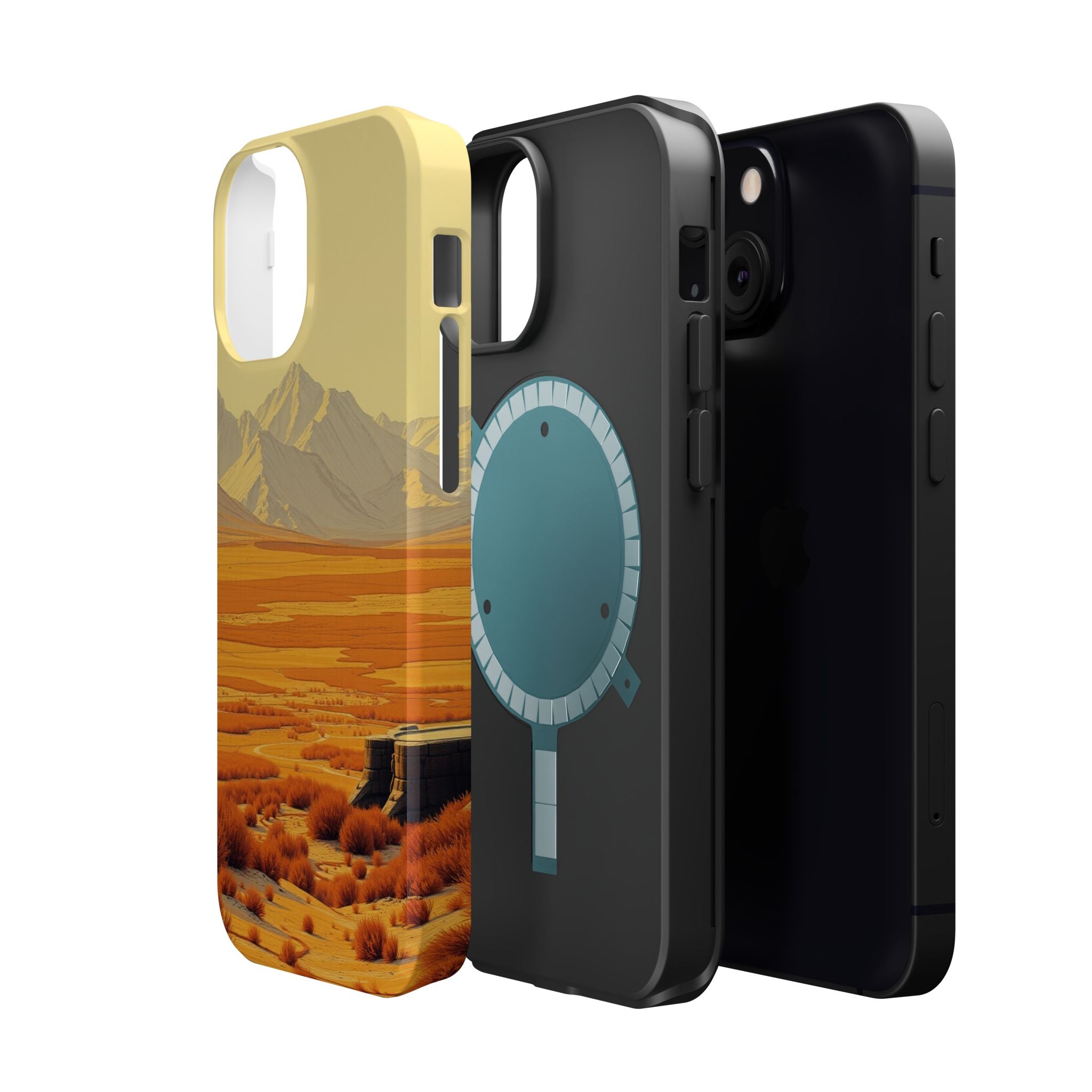 iPhone Mustard And Rust Tundra Expanse Slim Everyday Designer Case · iPhone Case