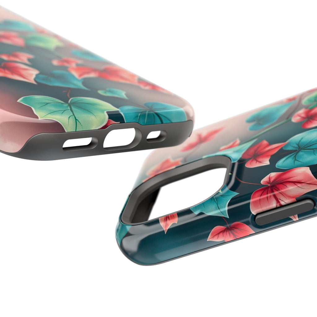 iPhone Art Nouveau Vine Teal And Coral Slim Snap Case · iPhone Case