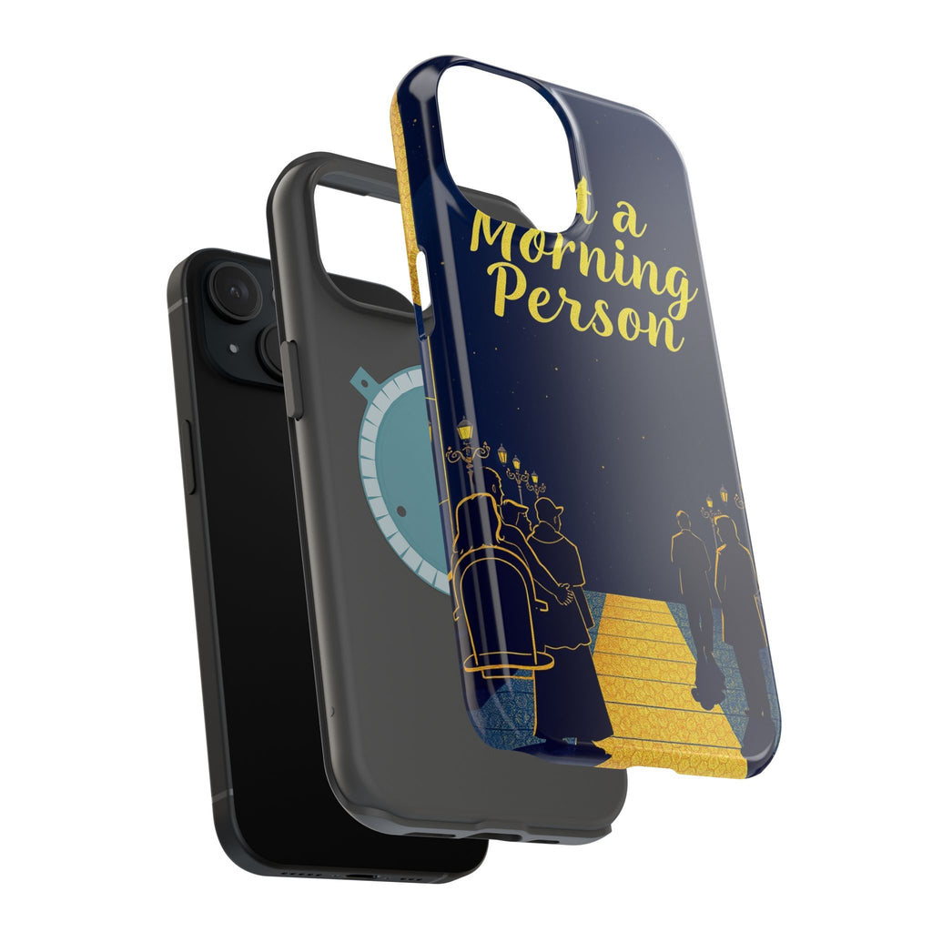 iPhone Midnight Blue And Silver Not a Morning Person Slim Snap Case · iPhone Cas