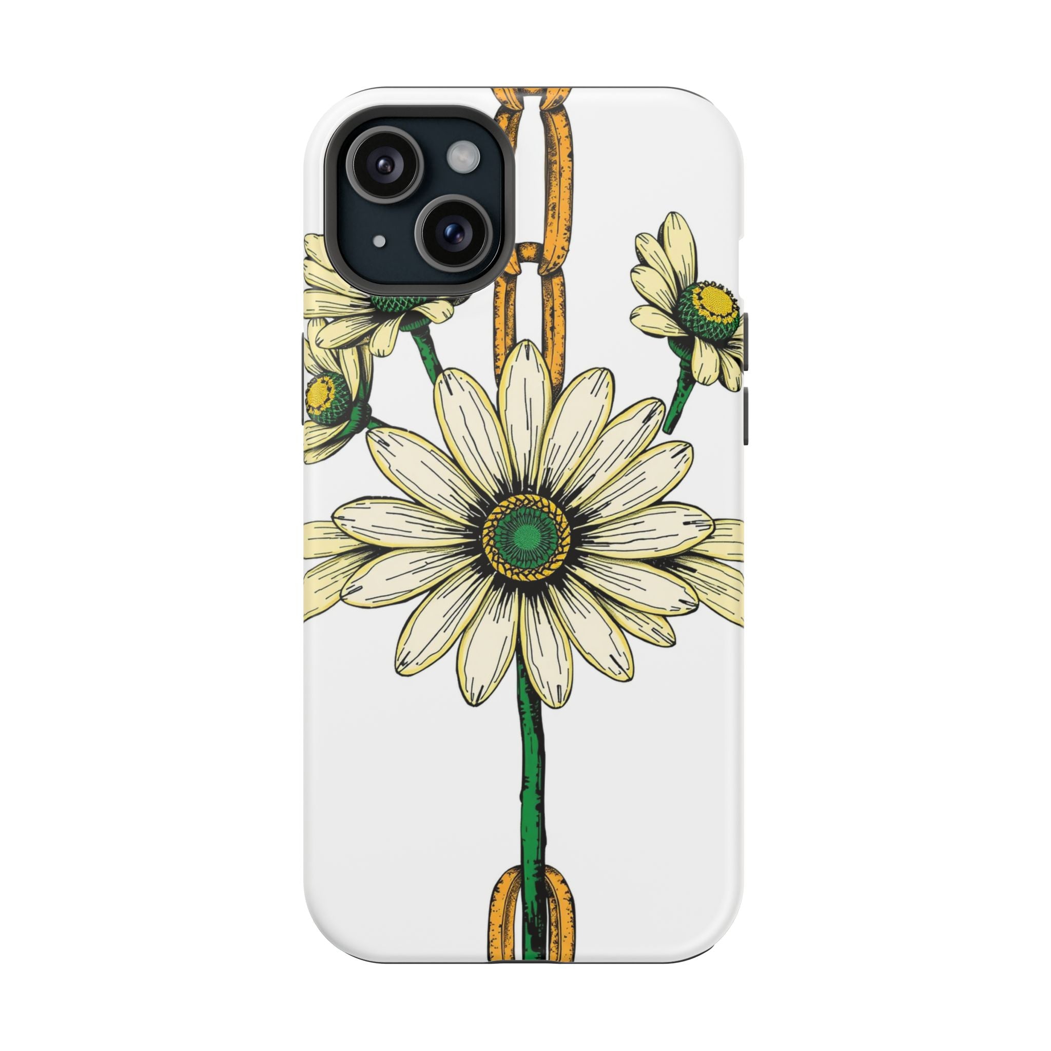 iPhone Daisy Chain Dark Gothic Ink Bold Modern Everyday Snap Case · iPhone Case