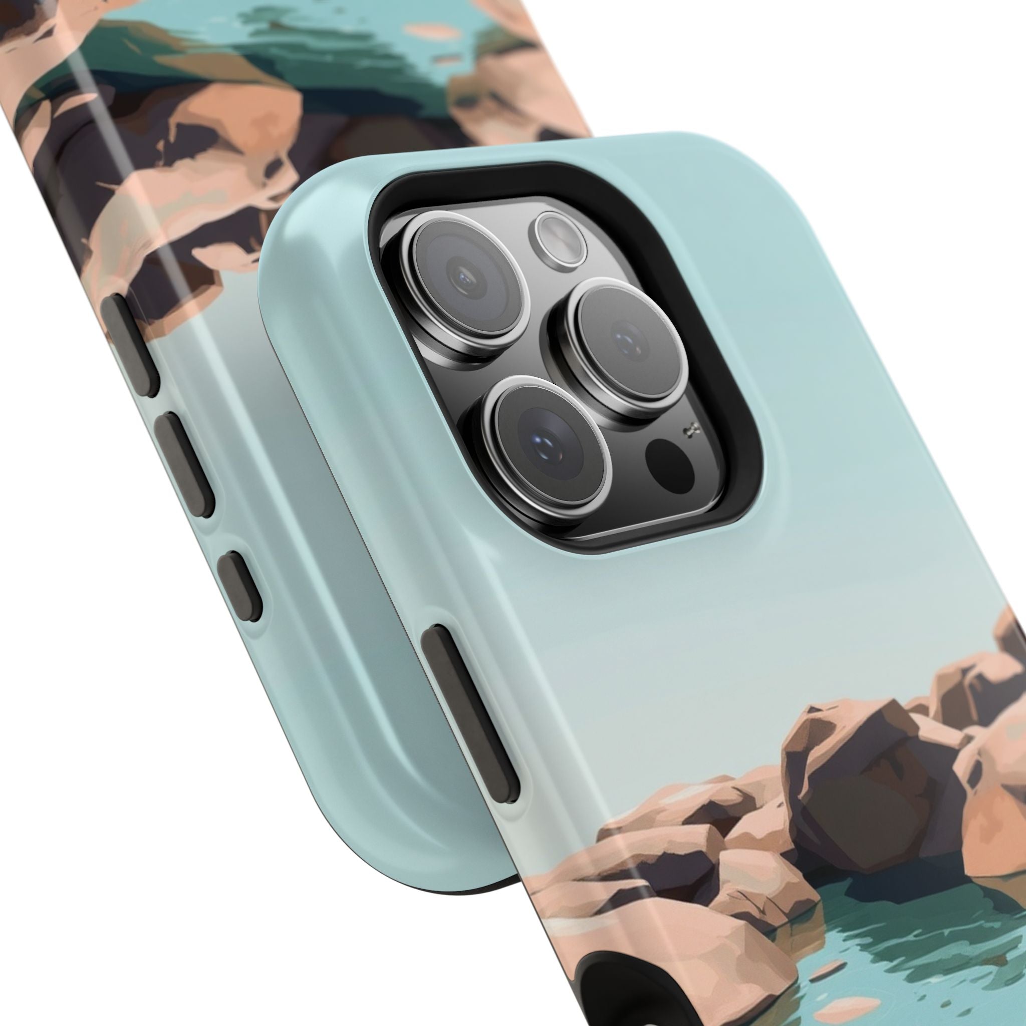 iPhone Tidal Pool Oil Painting Impressionist Slim iPhone Everyday · iPhone Case