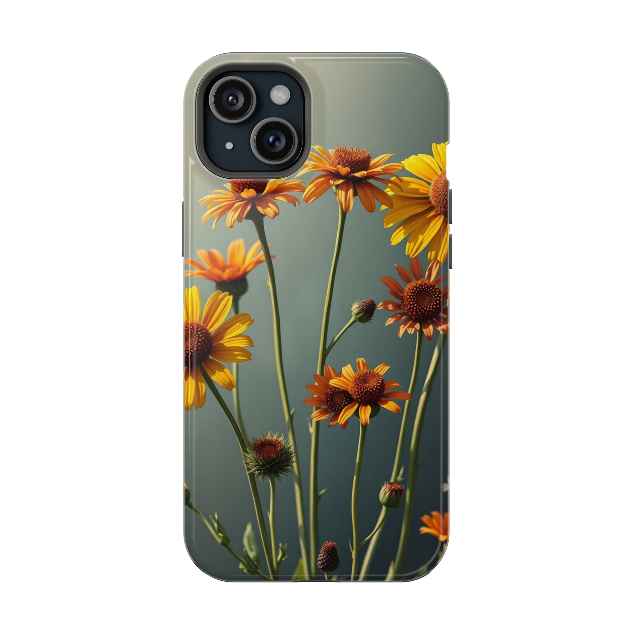 iPhone Mustard And Rust Wildflower Bunch Slim Everyday iPhone Designer · iPhone