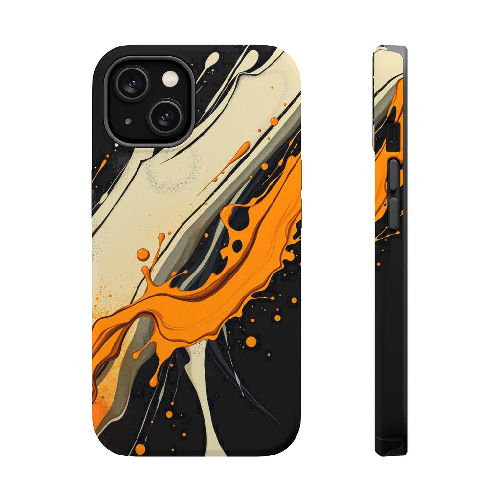 iPhone Mustard And Rust Paint Splash Slim Everyday Designer Case · iPhone Case