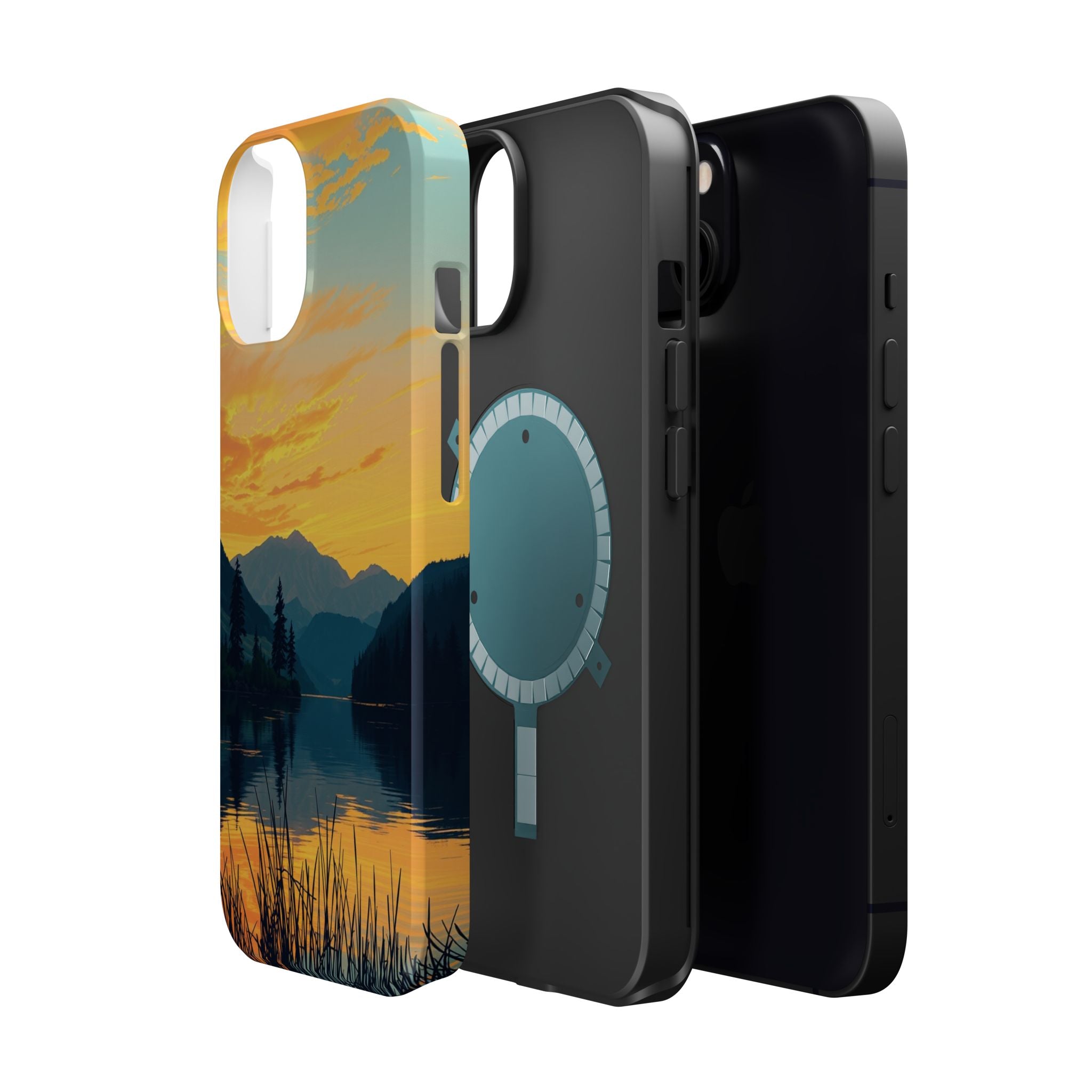 iPhone Lake at Twilight Oil Painting Impressionist iPhone Artistic · iPhone Case