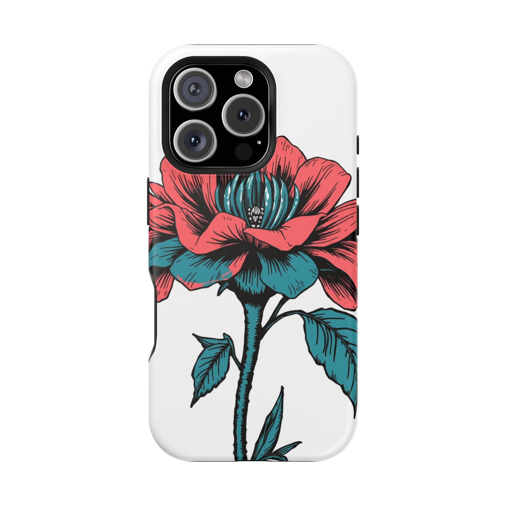 iPhone Garden Party Bloom Dark Gothic Ink Slim Snap Case · iPhone Case