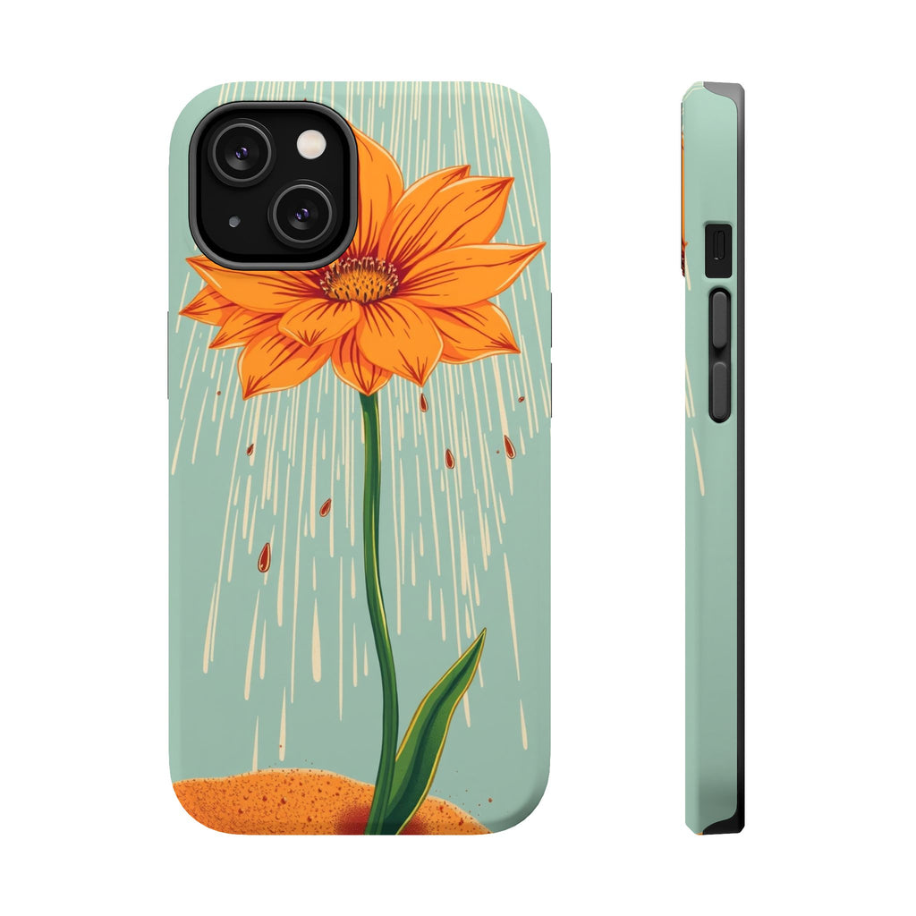 iPhone Spring Shower Bloom Vintage Retro Poster Soft iPhone Finish · iPhone Case