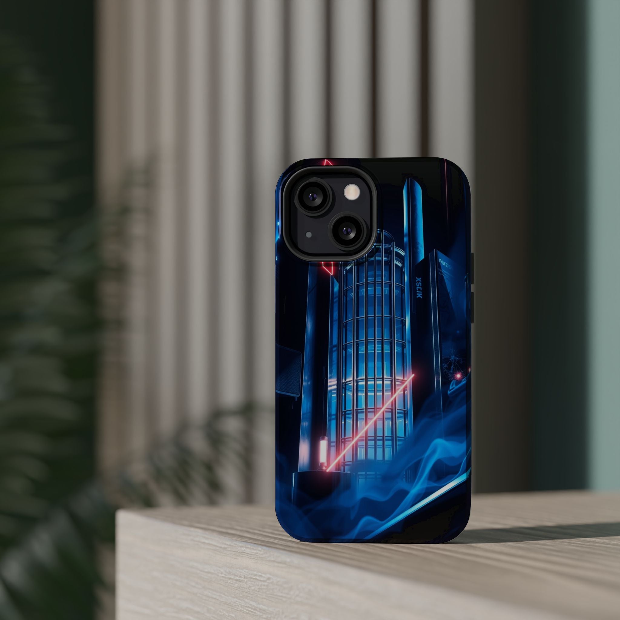 iPhone Midnight Blue And Silver Bauhaus Composition Slim Snap Case · iPhone Case