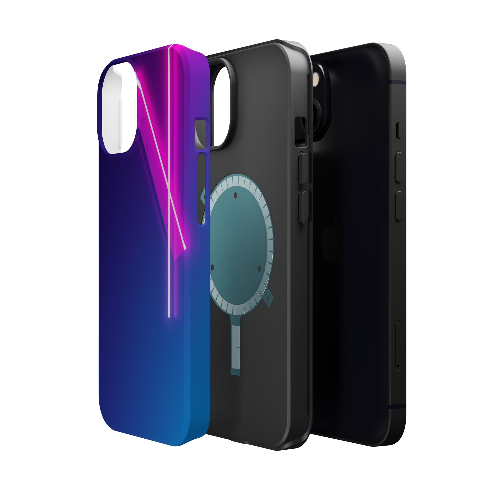 iPhone 1990s Geometric Neon Electric Art Slim Everyday Designer Case · iPhone Ca