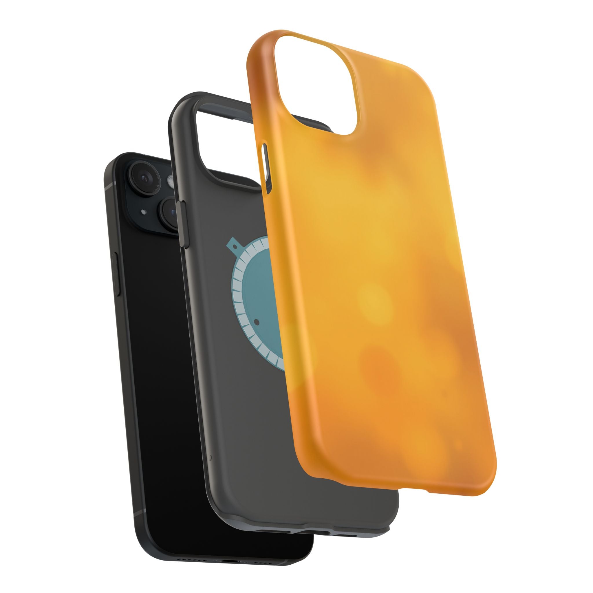 iPhone Mustard And Rust Pixel Blur Bold Modern Everyday Snap Case · iPhone Case