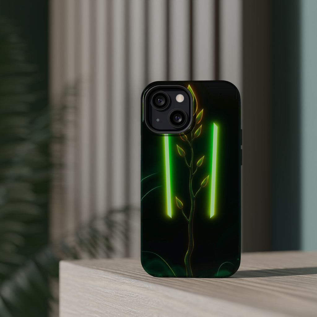 iPhone Emerald Green And Gold Minimalist Stem Slim iPhone Everyday · iPhone Case