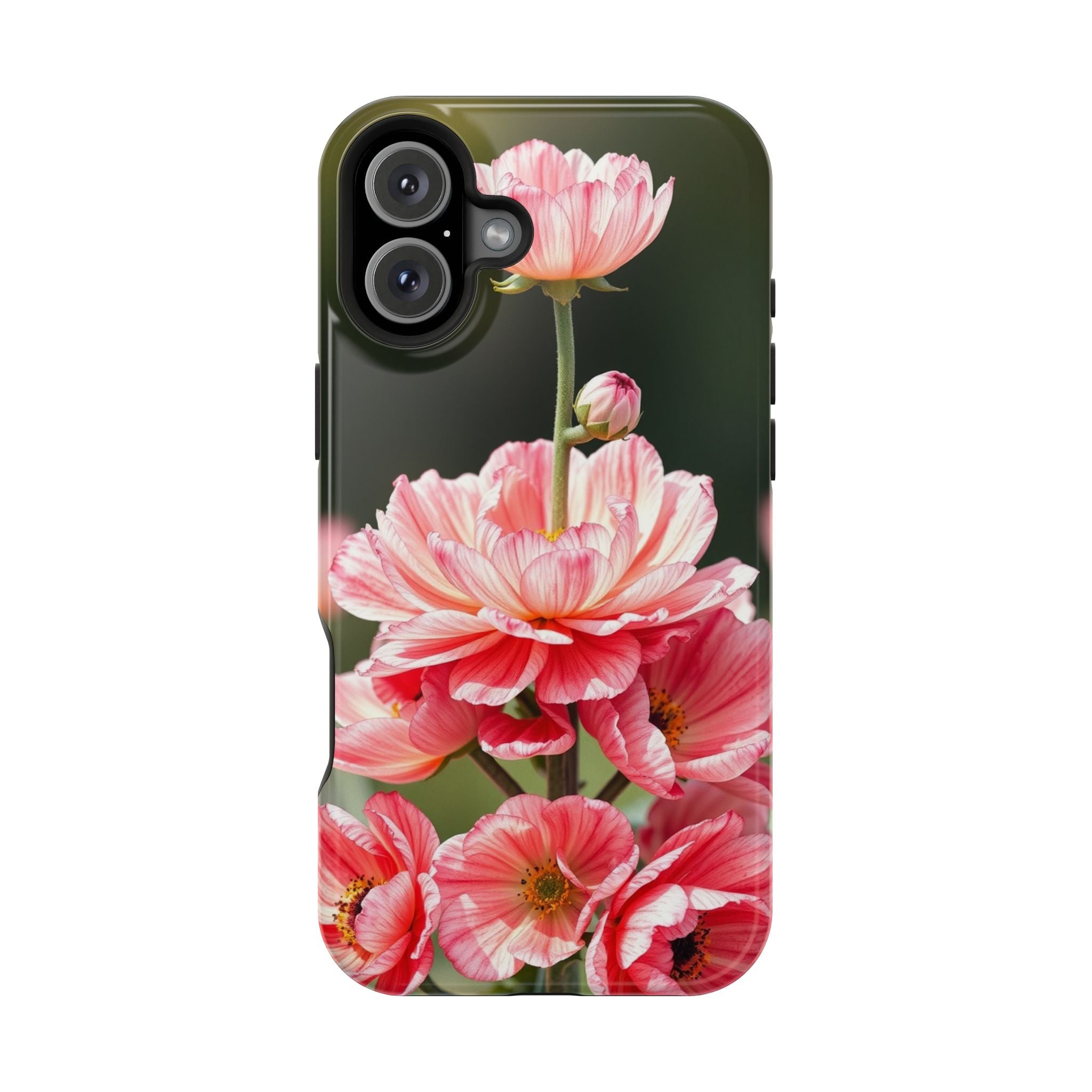 iPhone Ranunculus Stack Vibrant Watercolor Slim Snap Case · iPhone Case