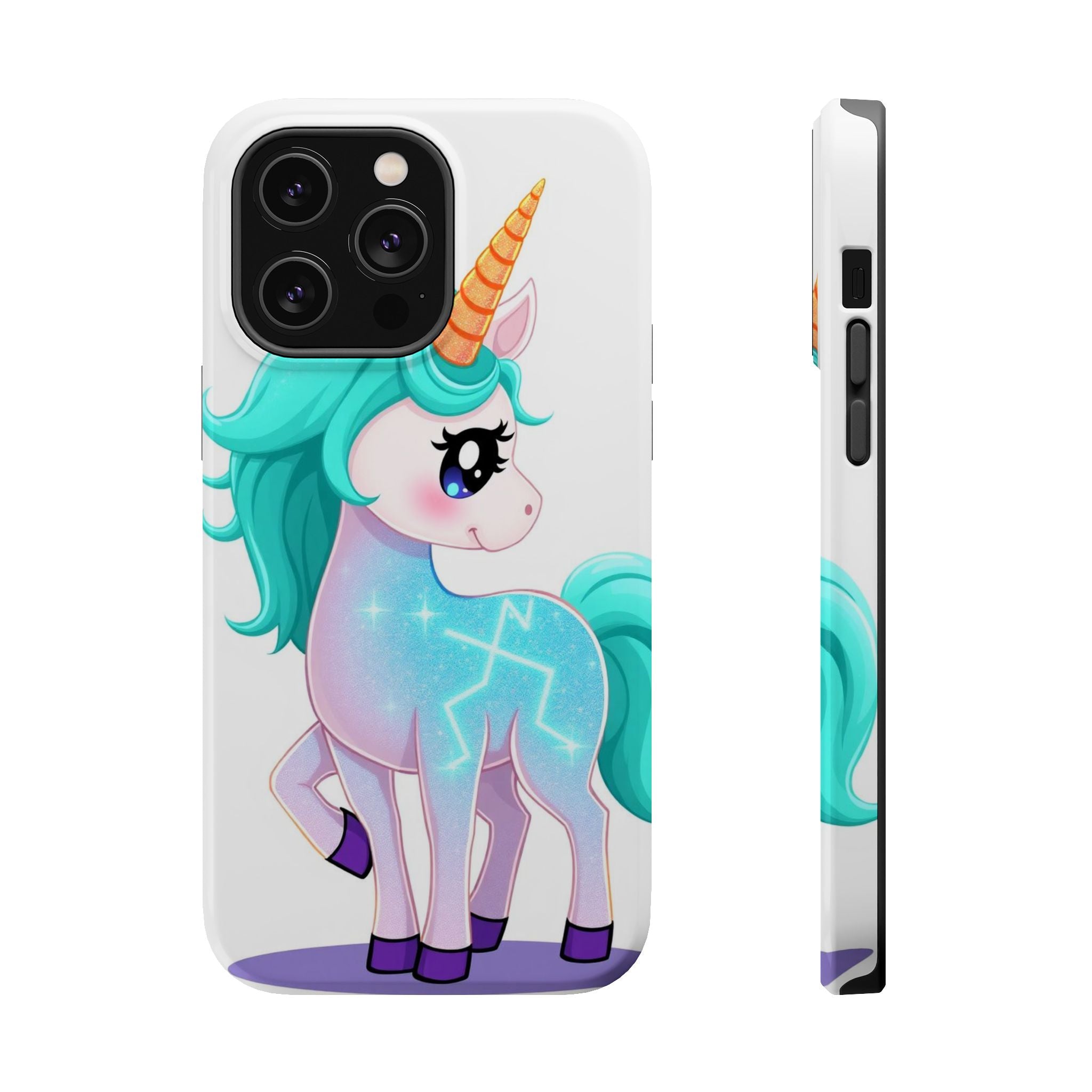 iPhone Turquoise Sparkle Unicorn Kids Fun iPhone Phone Case Gift · iPhone Case