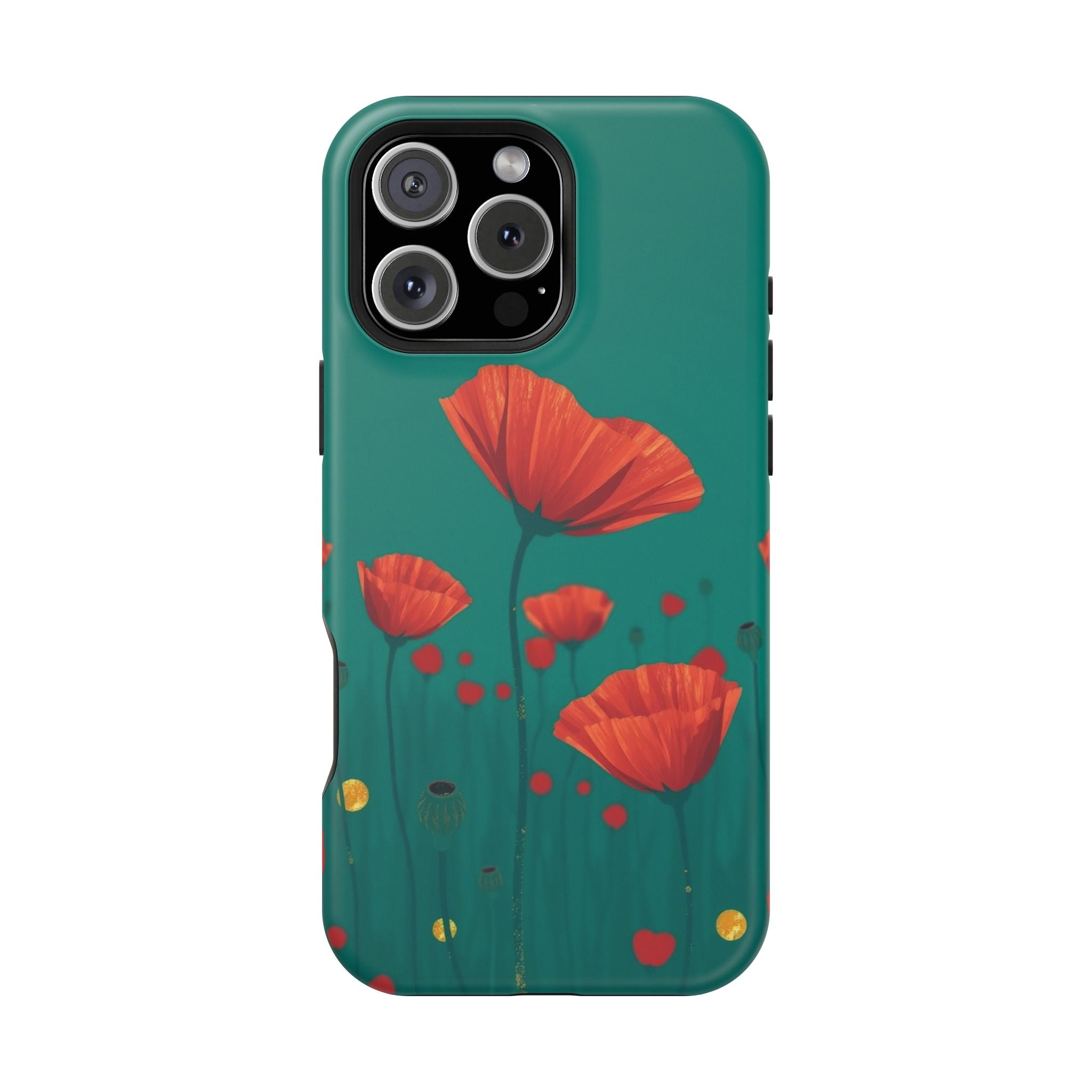 iPhone Earthy Poppy Field Design Bold Modern Everyday Snap Case · iPhone Case