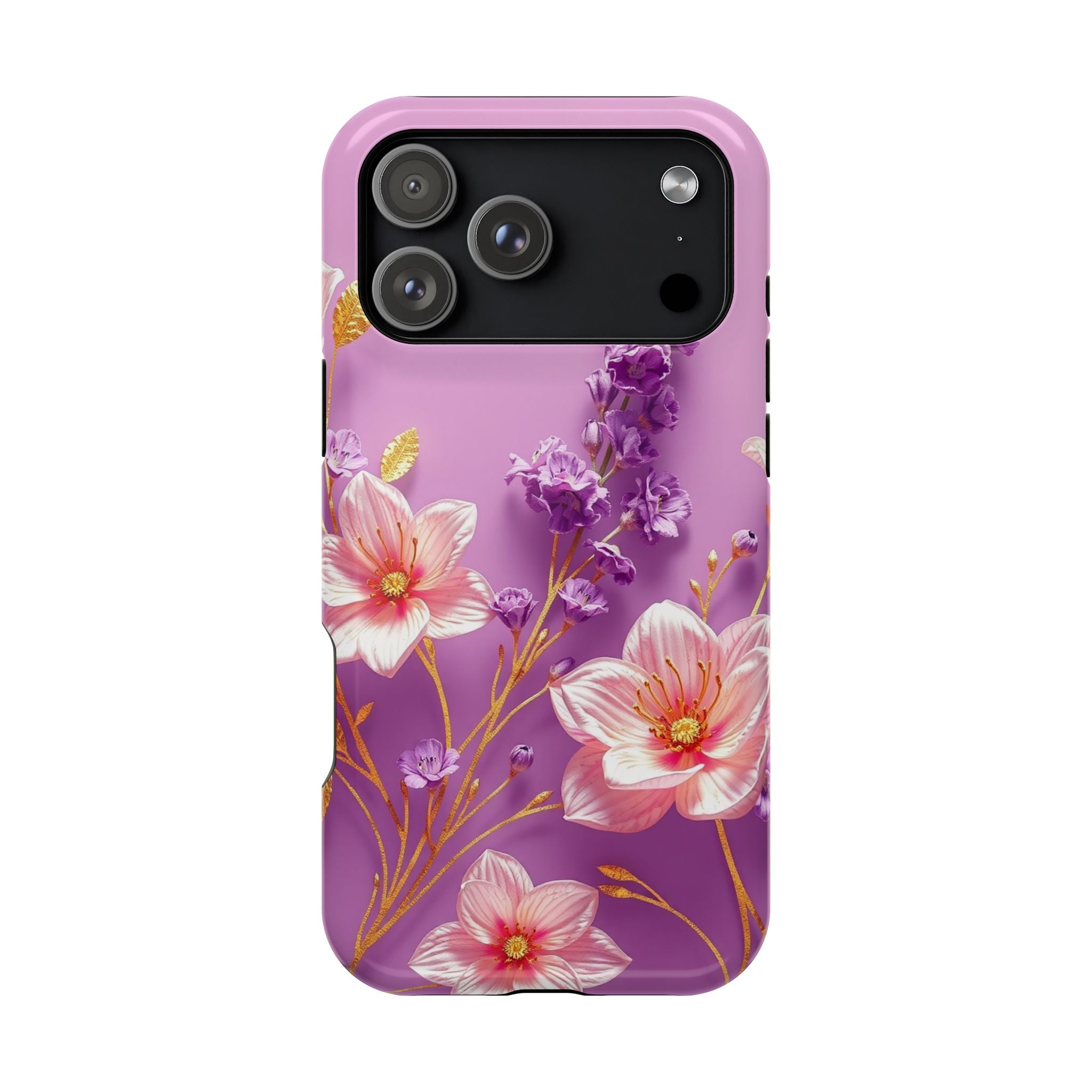 iPhone Radiant Floral Gold Foil Design Slim Everyday Designer Case · iPhone Case