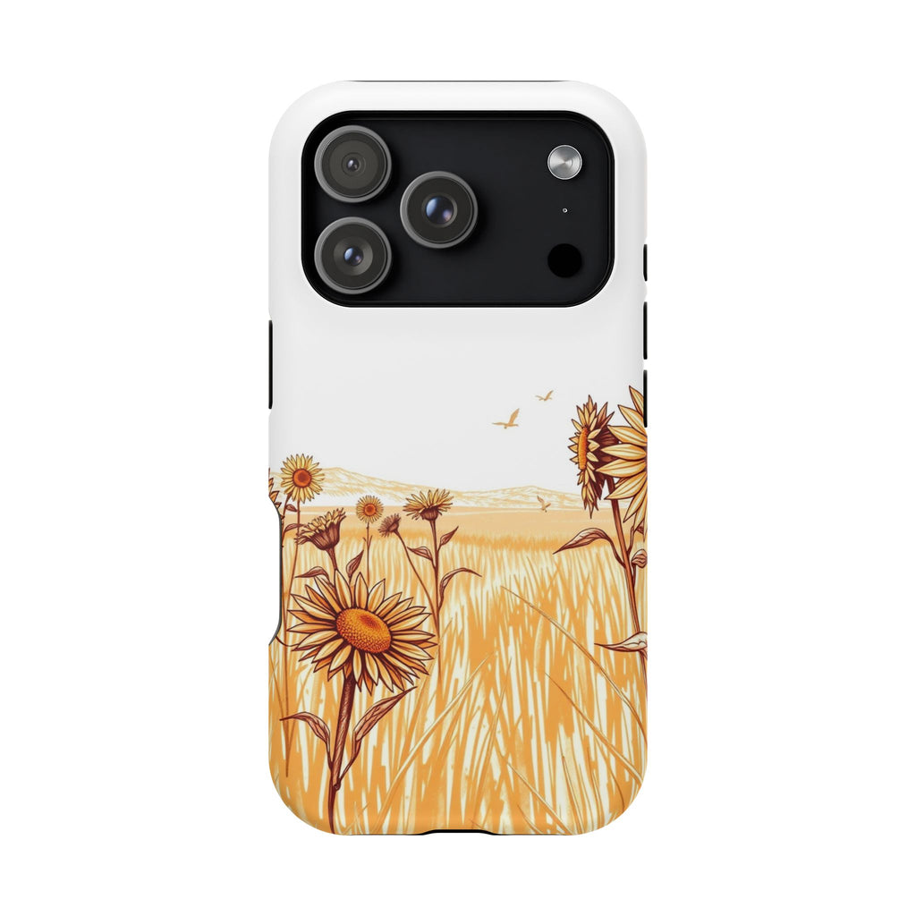 iPhone Burnt Orange And Sand Sunflower Prairie Soft iPhone Finish · iPhone Case