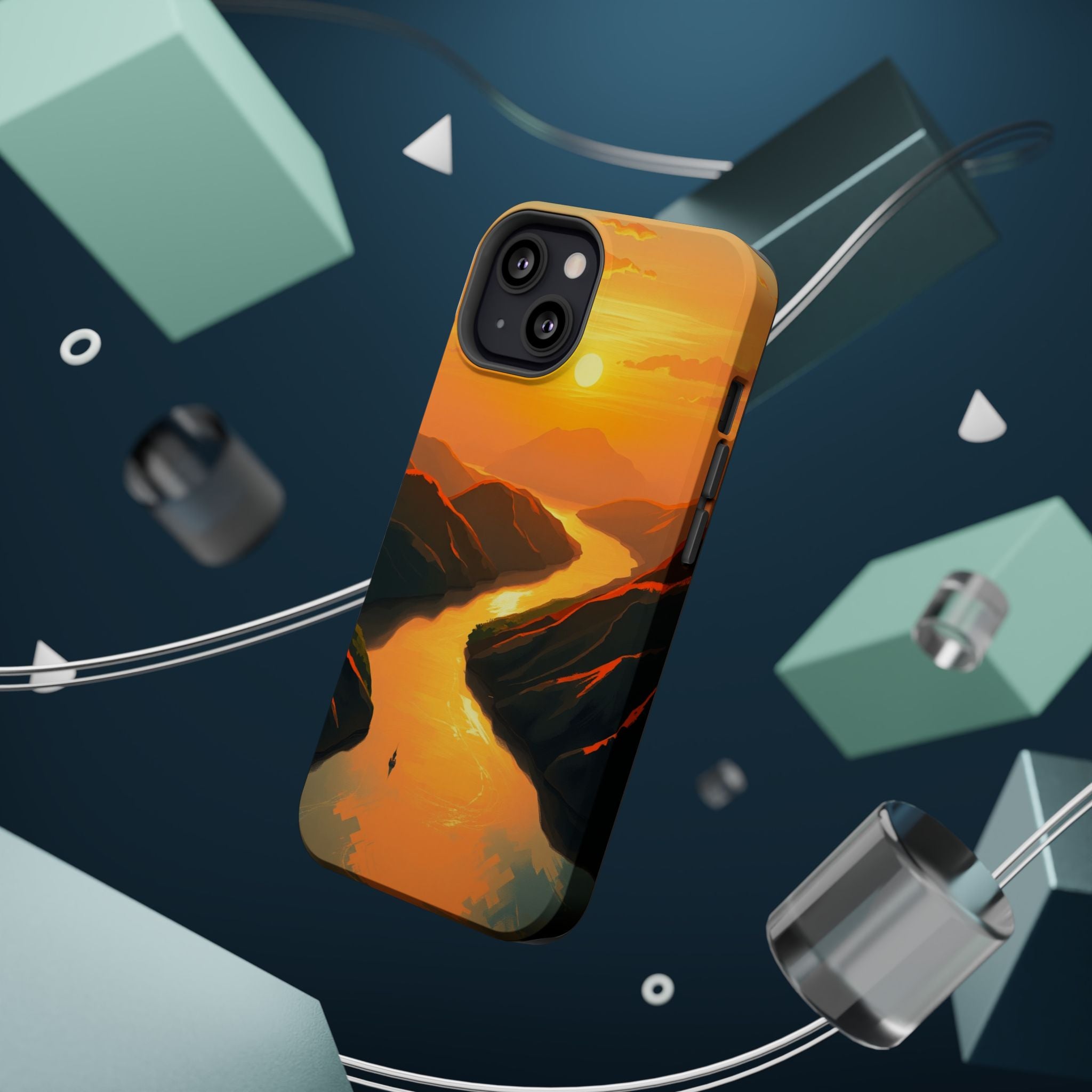 iPhone River Delta Aerial Oil Painting Impressionist iPhone Slim · iPhone Case