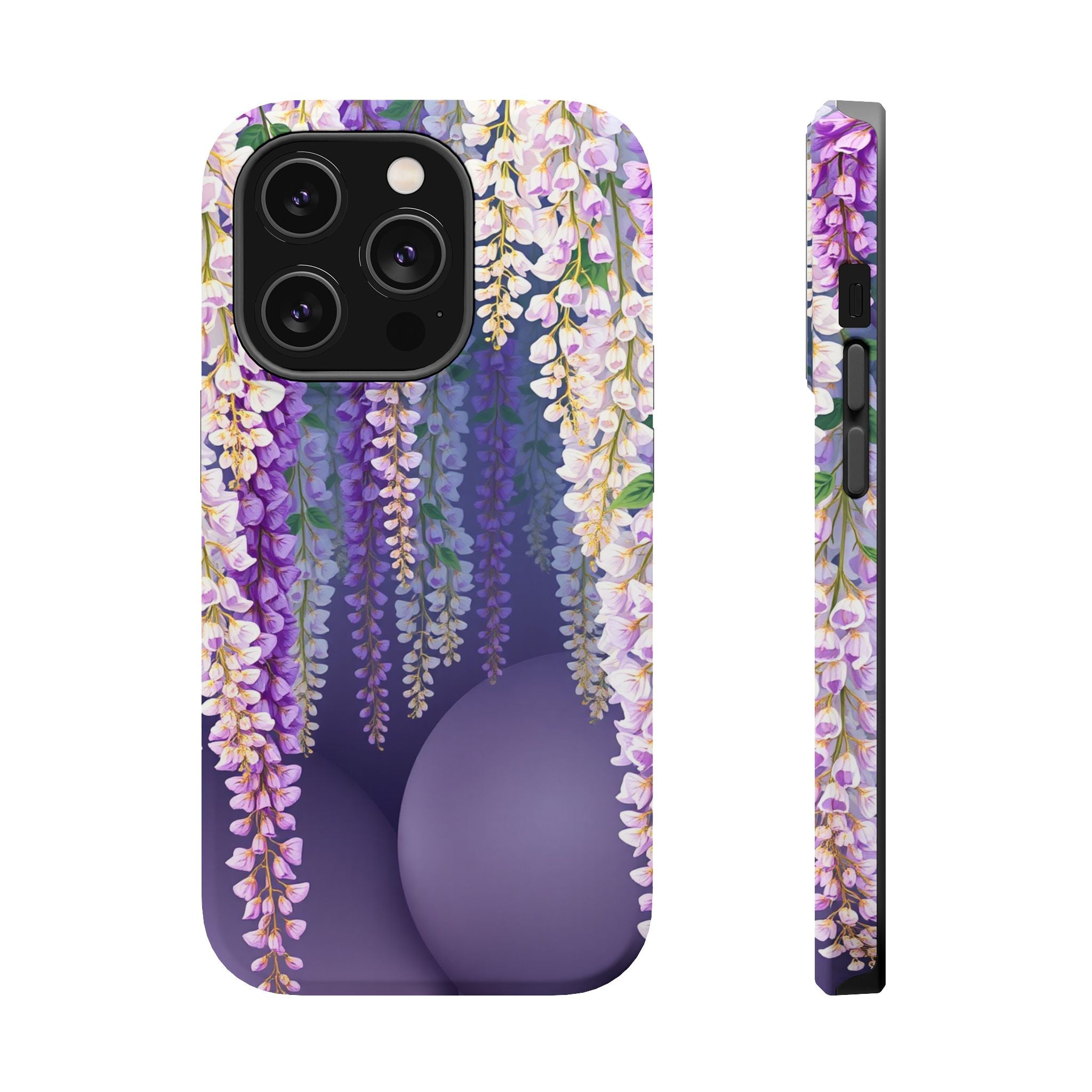 iPhone Mint And Blush Wisteria Cascade Slim Everyday Designer Case · iPhone Case