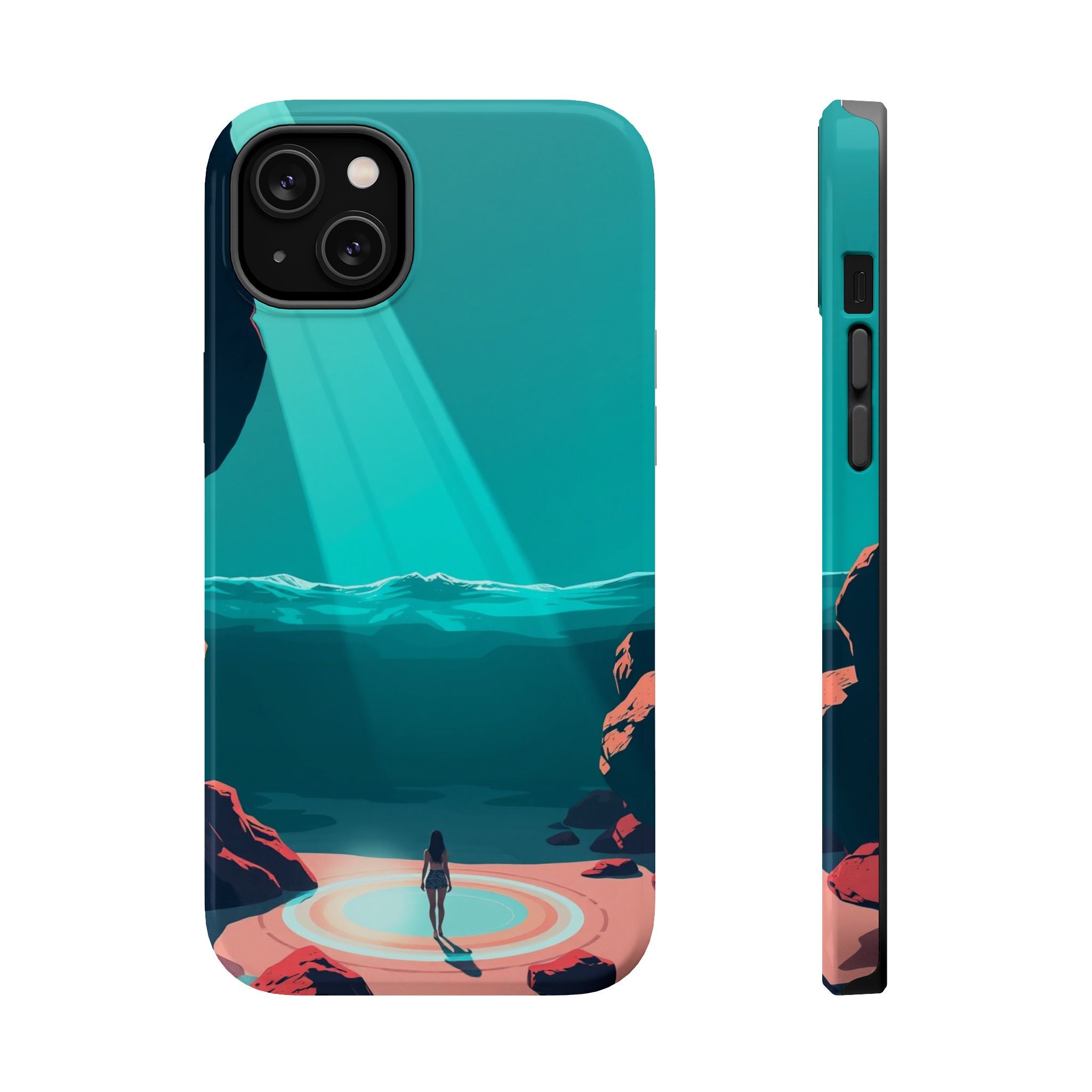 iPhone Earthy Tidal Pool Design 17 Bold Modern Everyday Snap Case · iPhone Case
