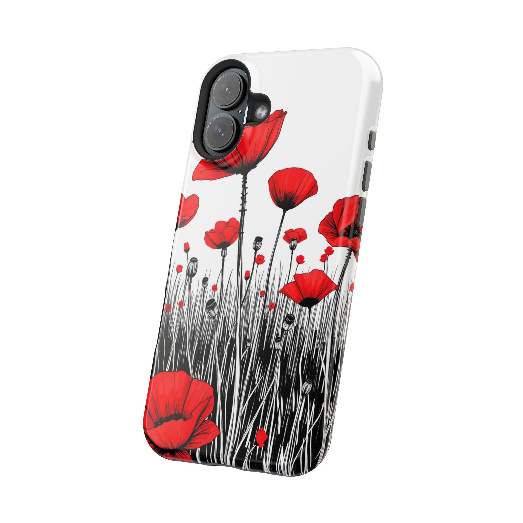 iPhone Poppy Field Cinematic Art Bold Modern Everyday Snap Case · iPhone Case