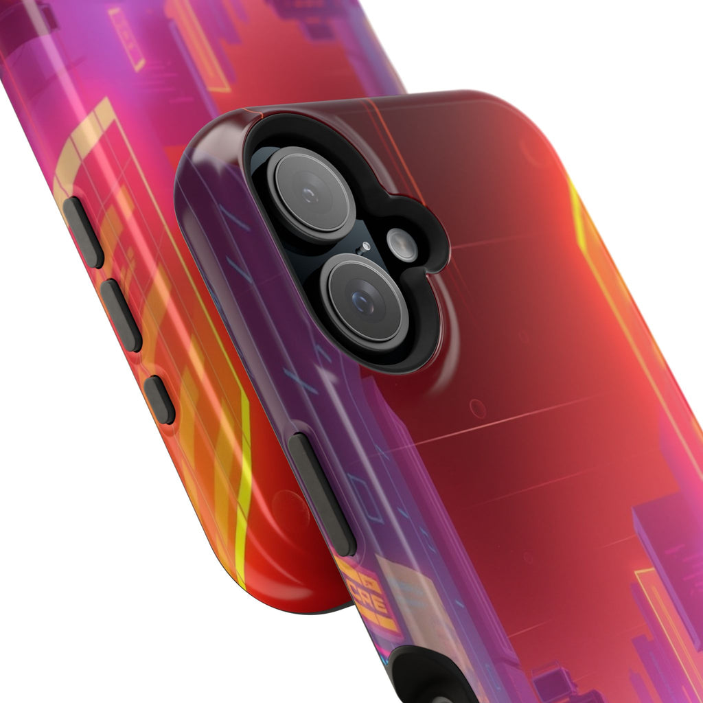 iPhone Dreamy 80s Grid Synthwave Design Slim Everyday Designer Case · iPhone Cas