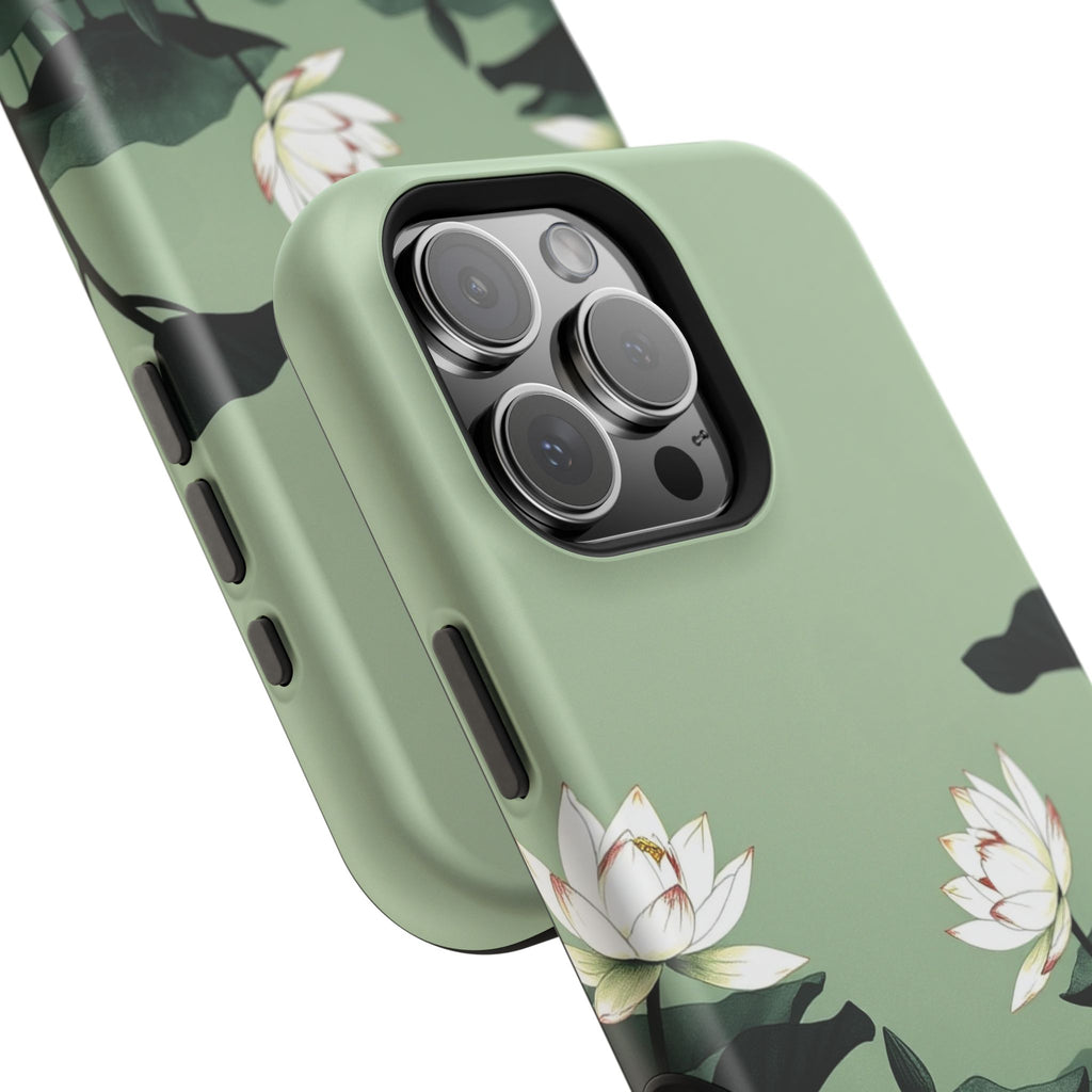 iPhone Sage And Ivory Lotus Pond Bold Modern Everyday Snap Case · iPhone Case