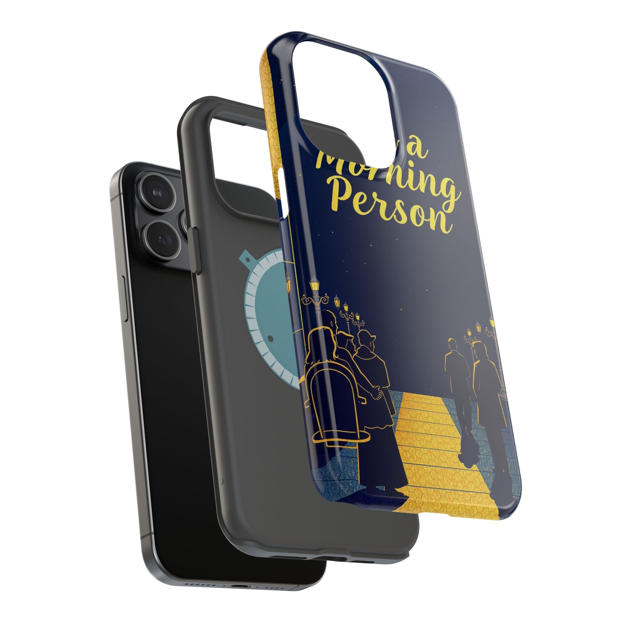 iPhone Midnight Blue And Silver Not a Morning Person Slim Snap Case · iPhone Cas