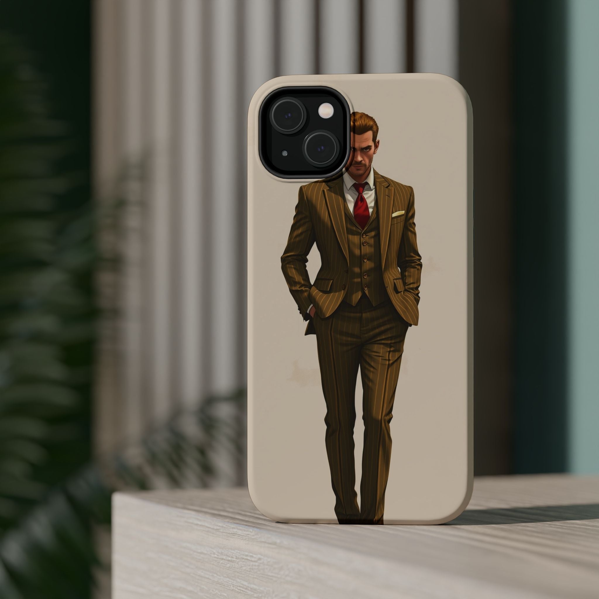iPhone Pinstripe Suit Grunge Distressed Slim Everyday Designer Case · iPhone Cas