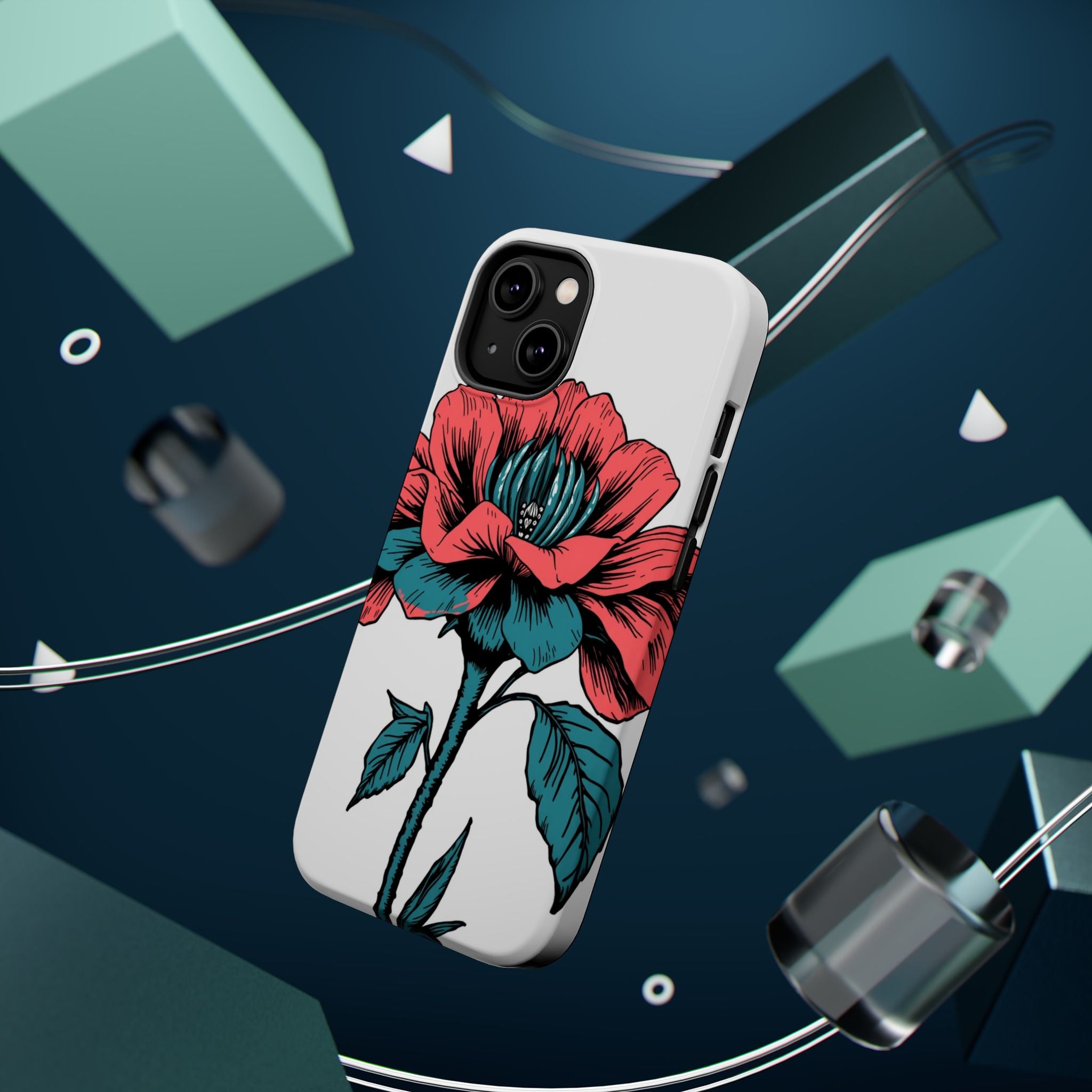 iPhone Garden Party Bloom Dark Gothic Ink Slim Snap Case · iPhone Case