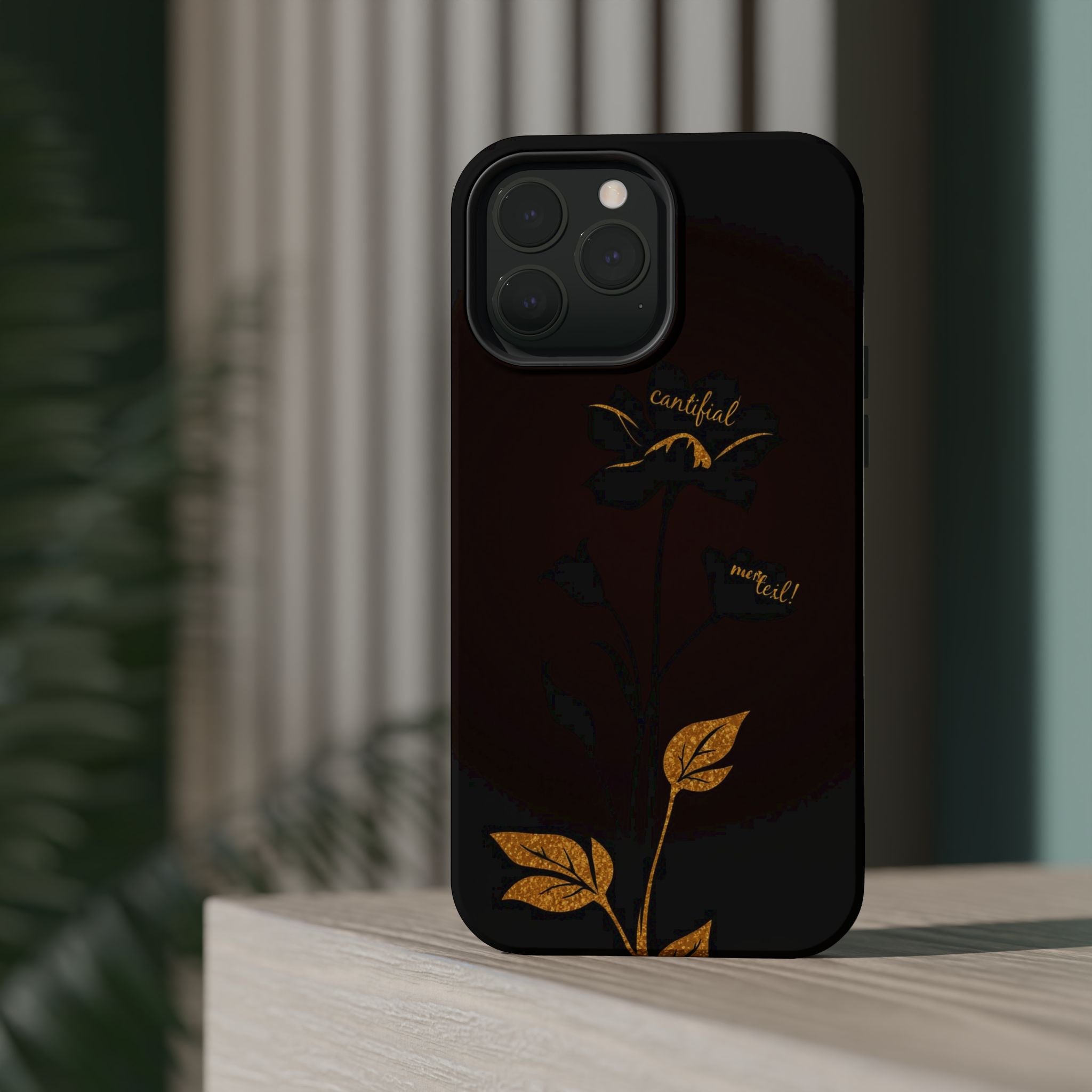 iPhone Earthy Floral Silhouette Design Slim Everyday Designer Case · iPhone Case