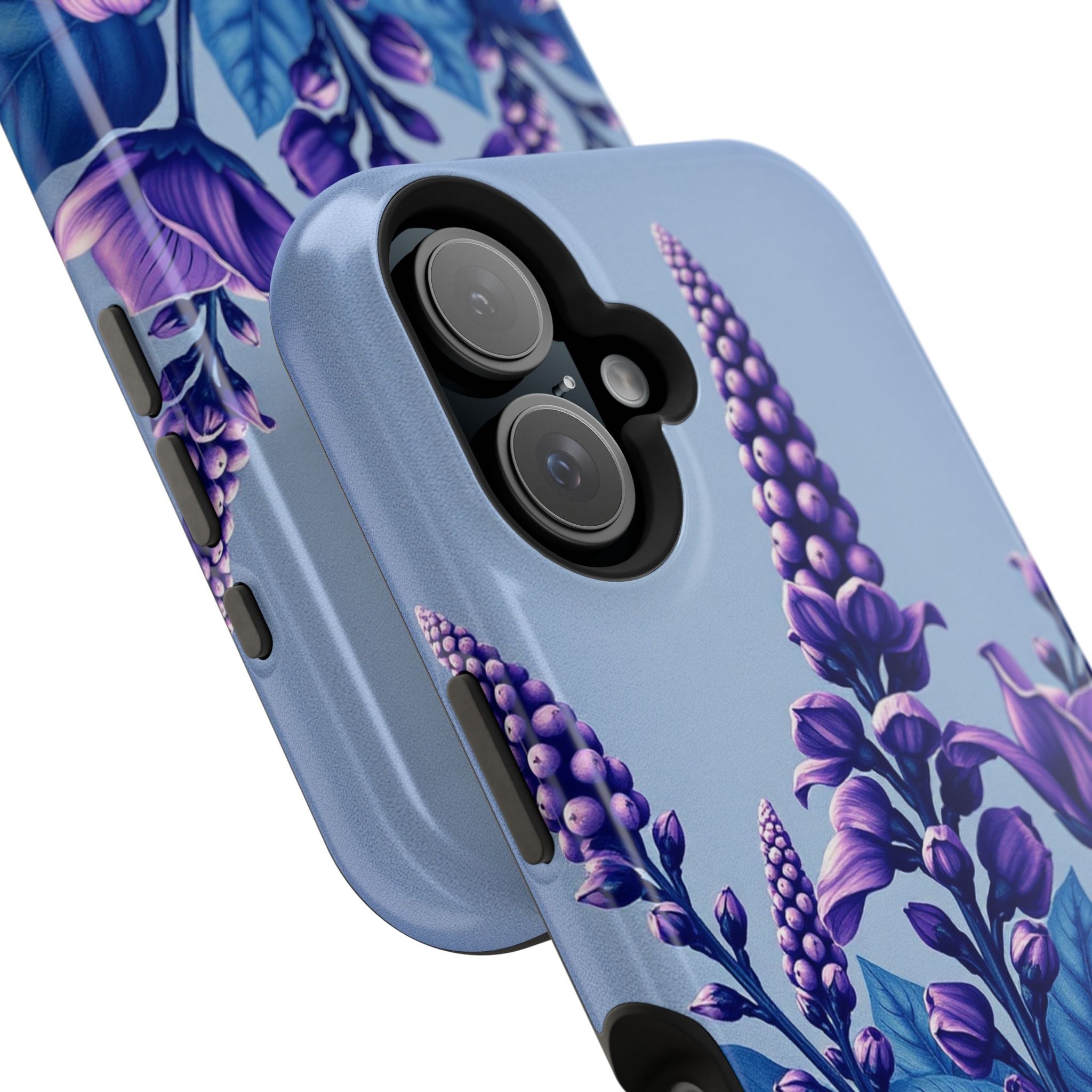 iPhone Indigo And Violet Botanical Illustration Soft iPhone Finish · iPhone Case