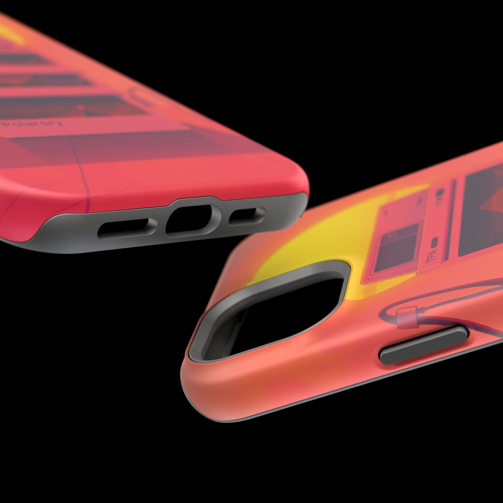 iPhone Polaroid Stack Memory Neon Cyberpunk Slim Everyday Designer Case · iPhone