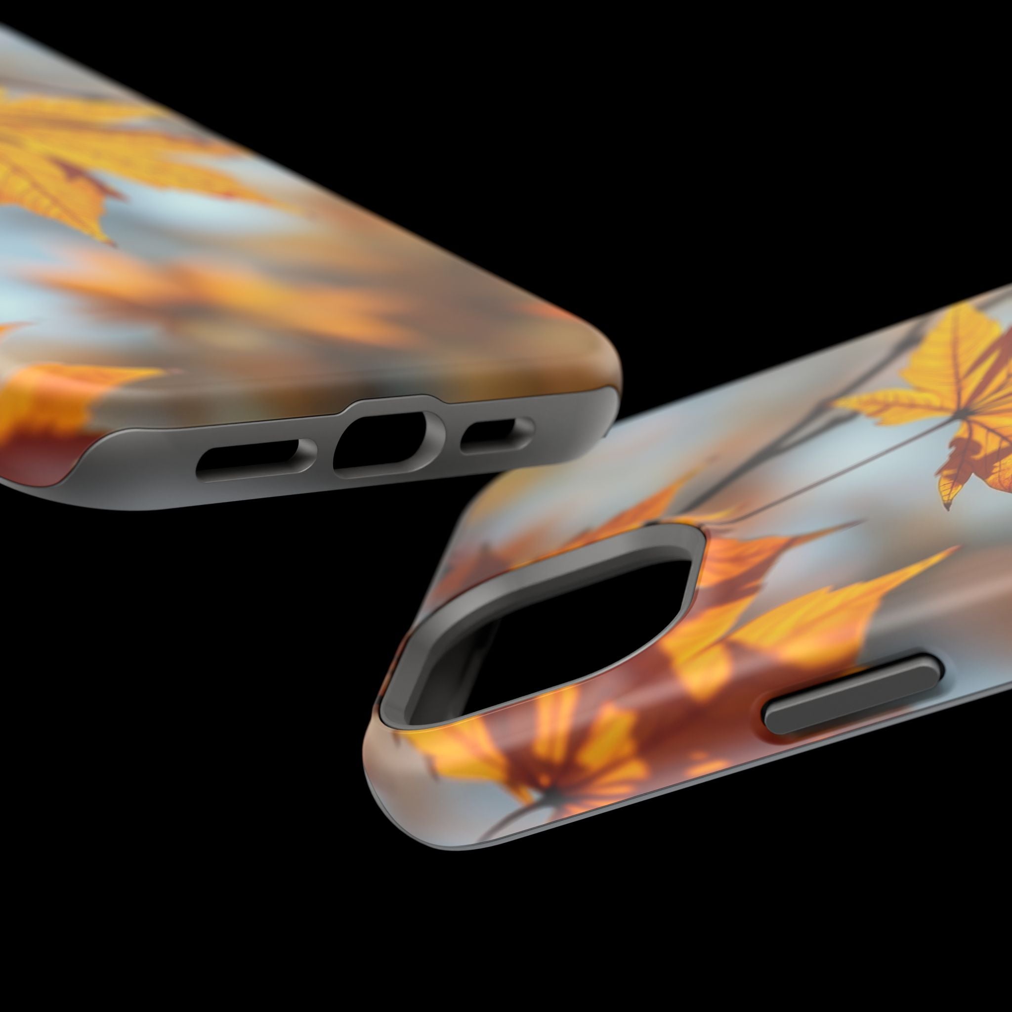 iPhone Mustard And Rust Autumn Maple Slim Everyday Designer Case · iPhone Case