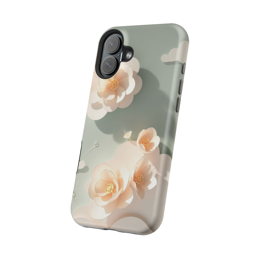 iPhone Sage And Ivory Pastel Floral Cloud Slim iPhone Everyday Designer · iPhone