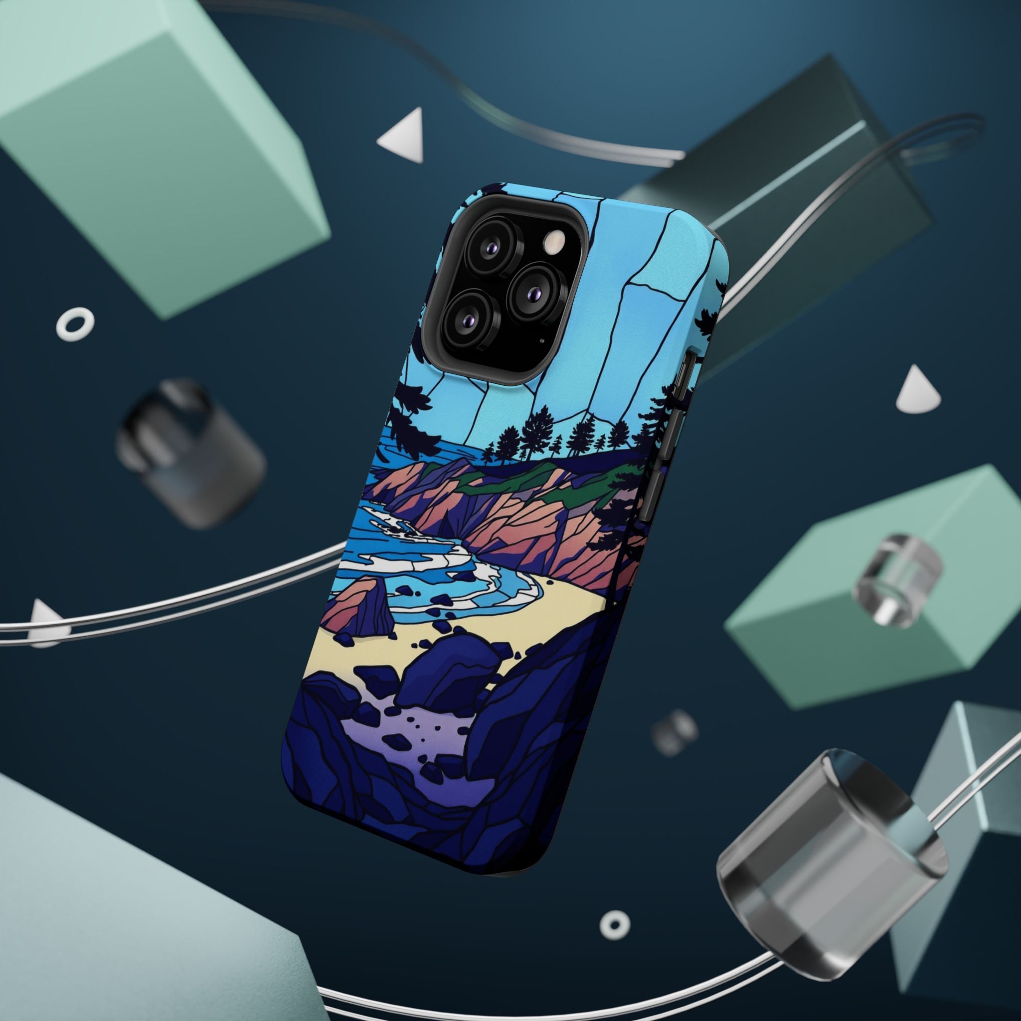 iPhone Indigo And Violet Pebble Beach Slim Everyday iPhone 11 Designer · iPhone