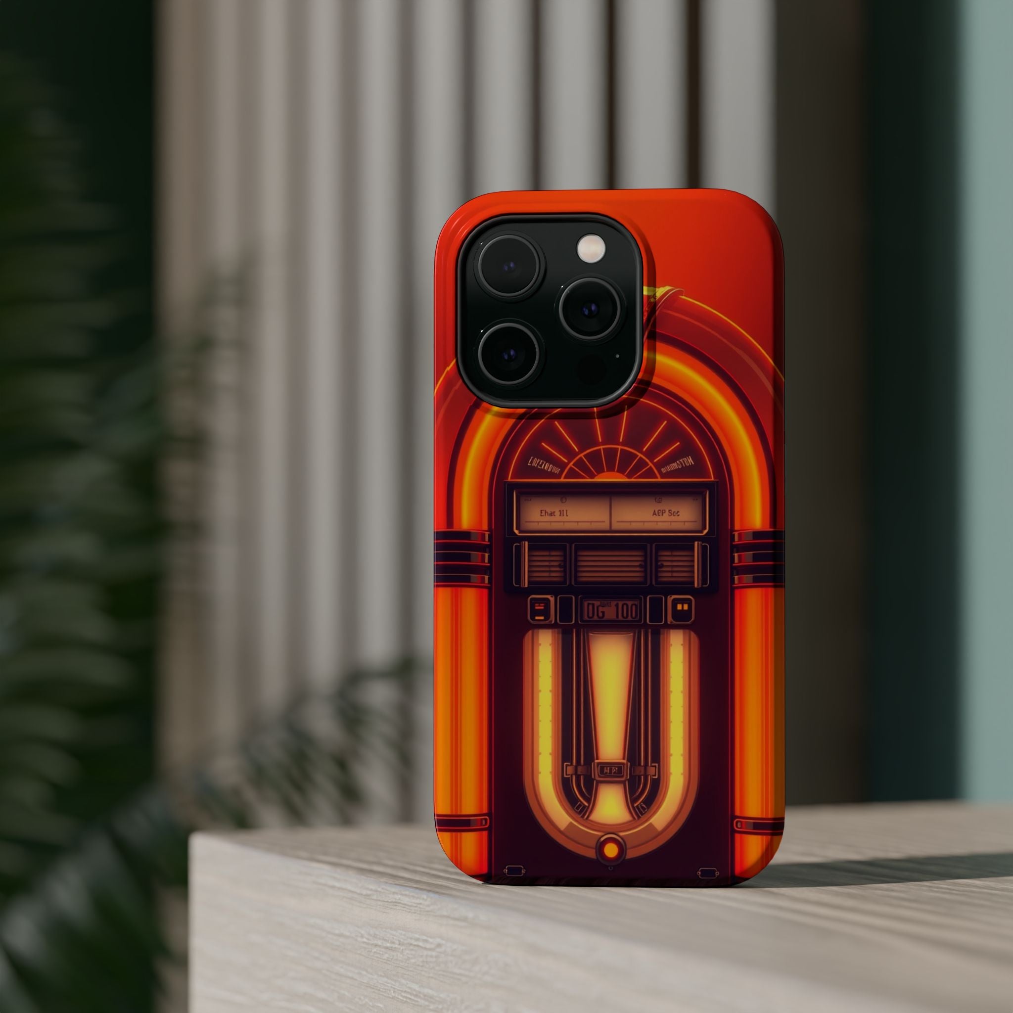 iPhone Jukebox Glow Neon Cyberpunk Bold Modern Everyday Snap Case · iPhone Case