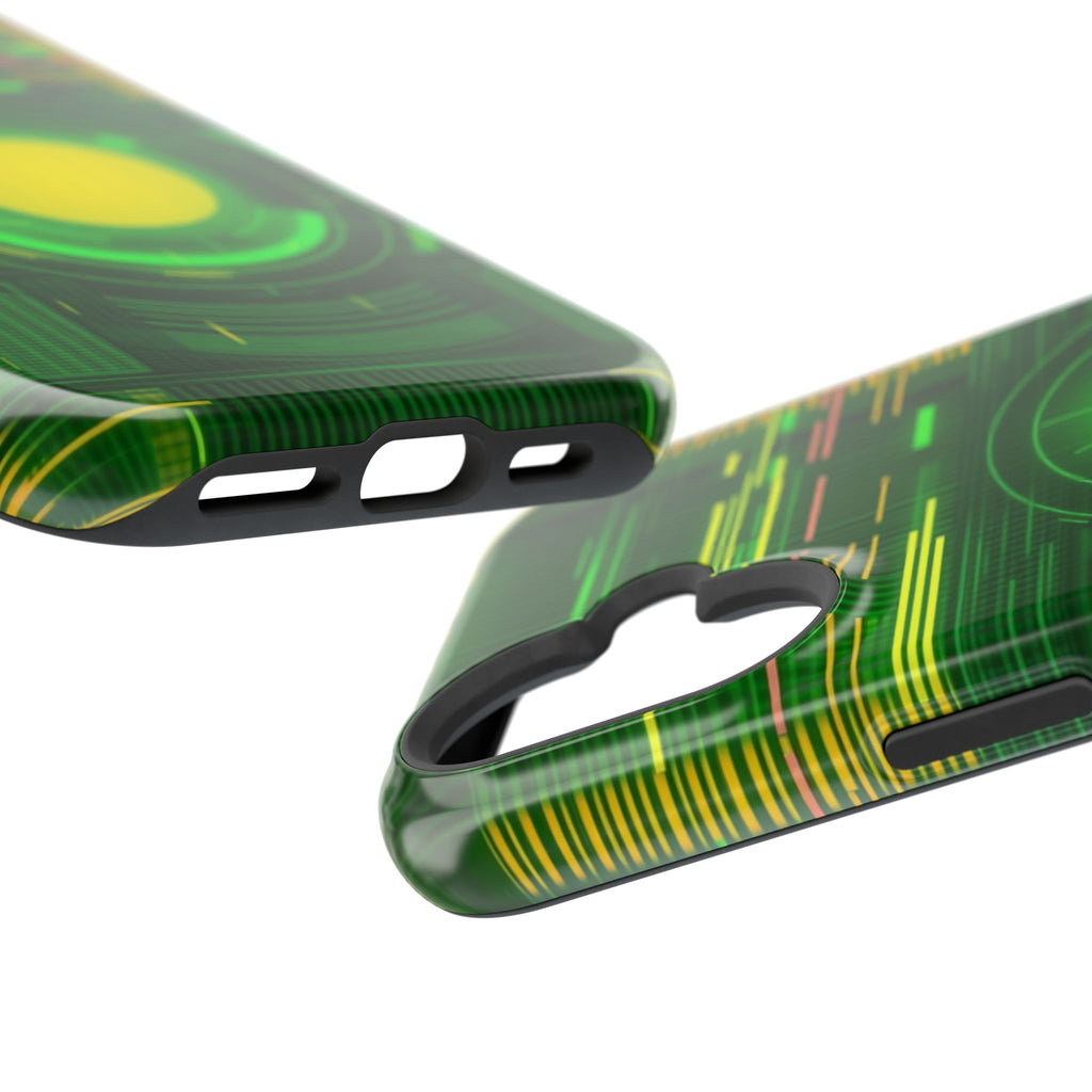 iPhone Emerald Green And Gold VHS Static Slim Everyday Designer Case · iPhone Ca