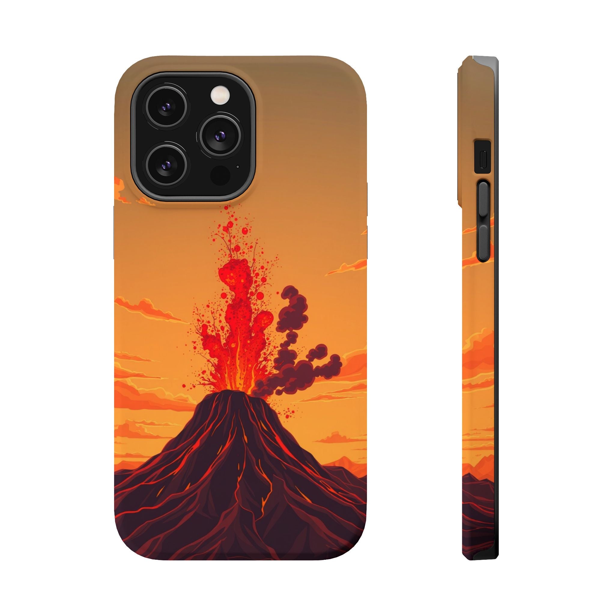 iPhone Sunset Amber And Peach Volcanic Eruption Soft iPhone Finish · iPhone Case