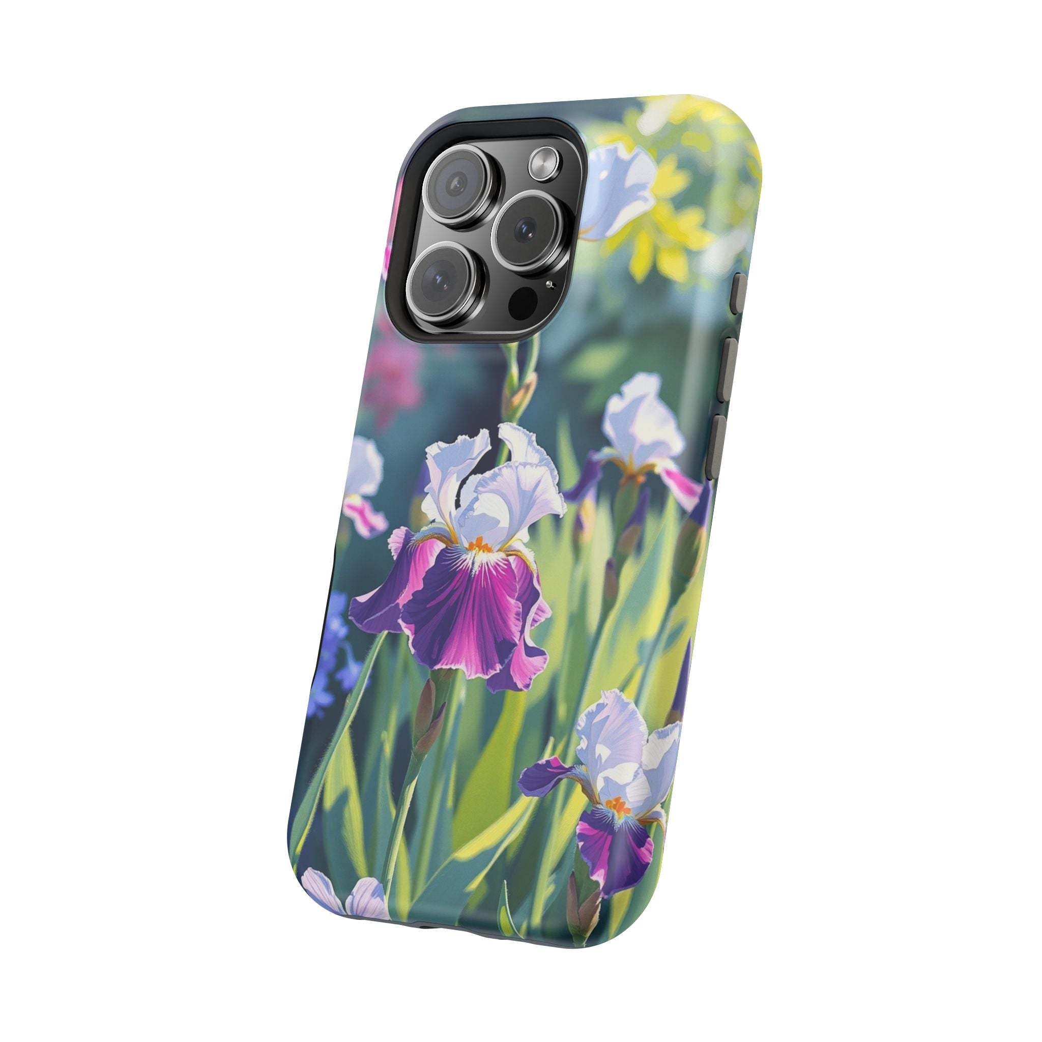 iPhone Vibrant Iris Garden Design Bold Modern Everyday Snap Case · iPhone Case