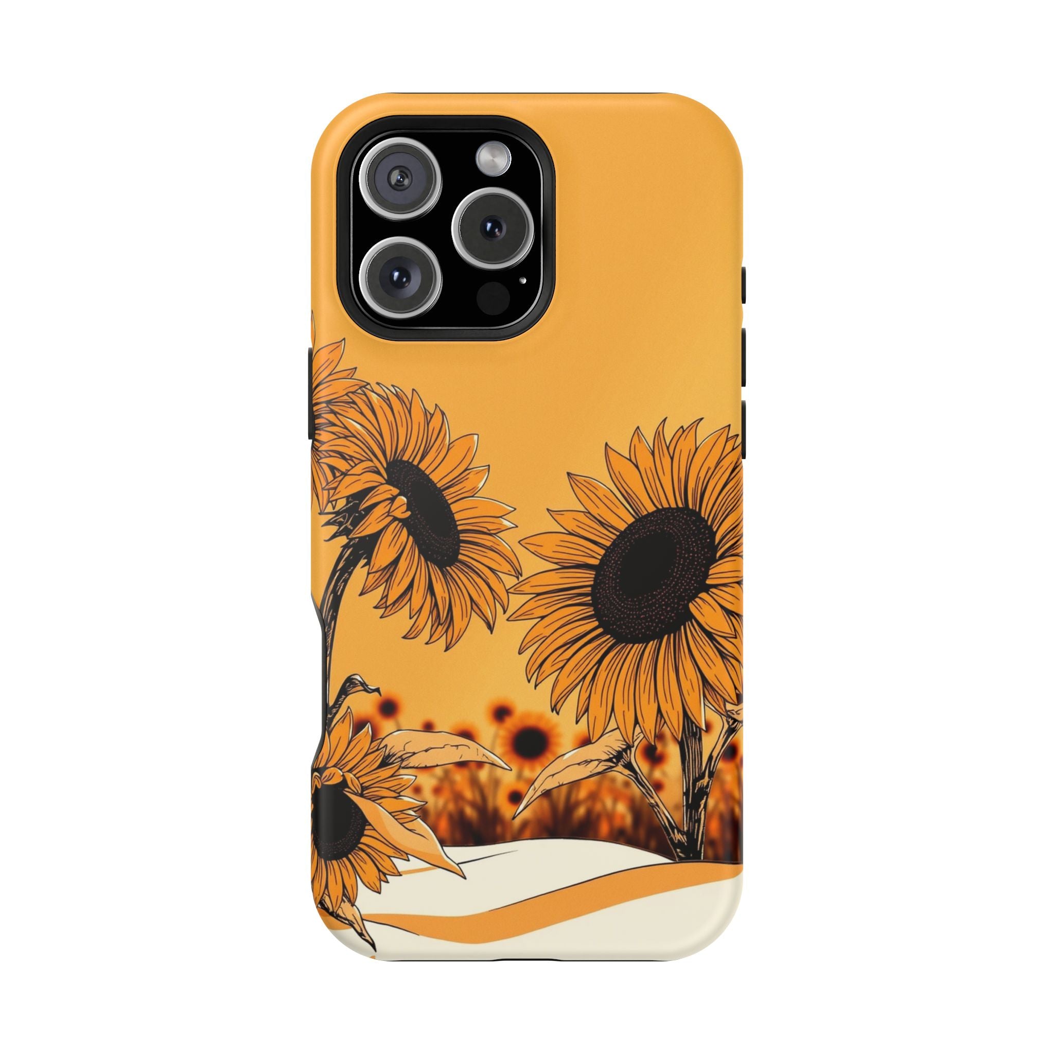 iPhone Burnt Orange And Sand Sunflower Pop Slim iPhone Everyday · iPhone Case