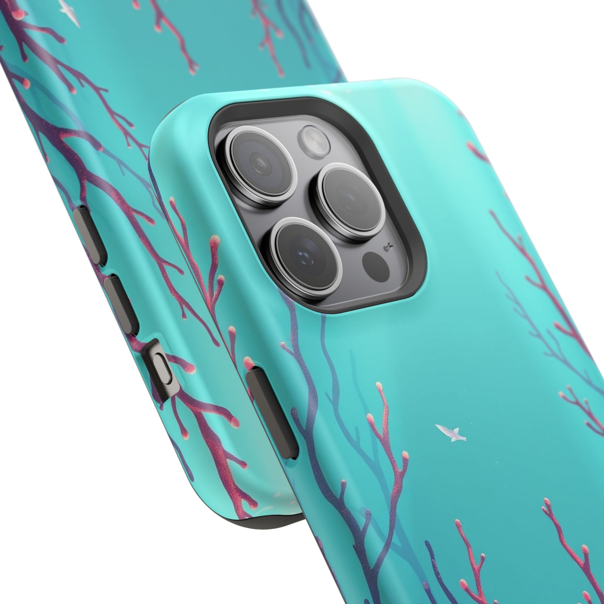 iPhone Teal And Coral Kelp Forest Bold Modern Everyday Snap Case · iPhone Case
