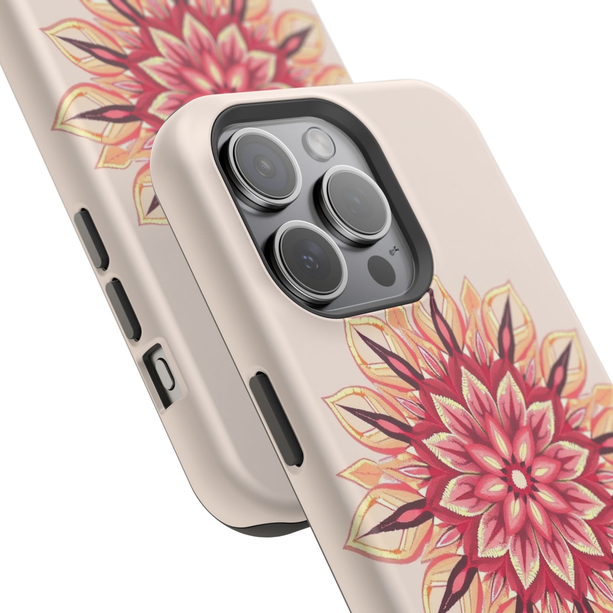 iPhone Floral Mandala Pixel Art -Bit Slim Everyday Designer Case · iPhone Case