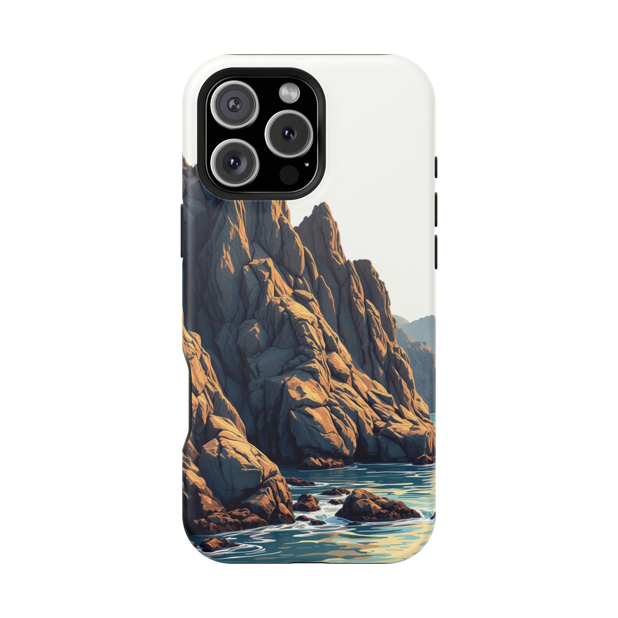 iPhone Mustard And Rust Rocky Coastline Slim Everyday iPhone Designer · iPhone C